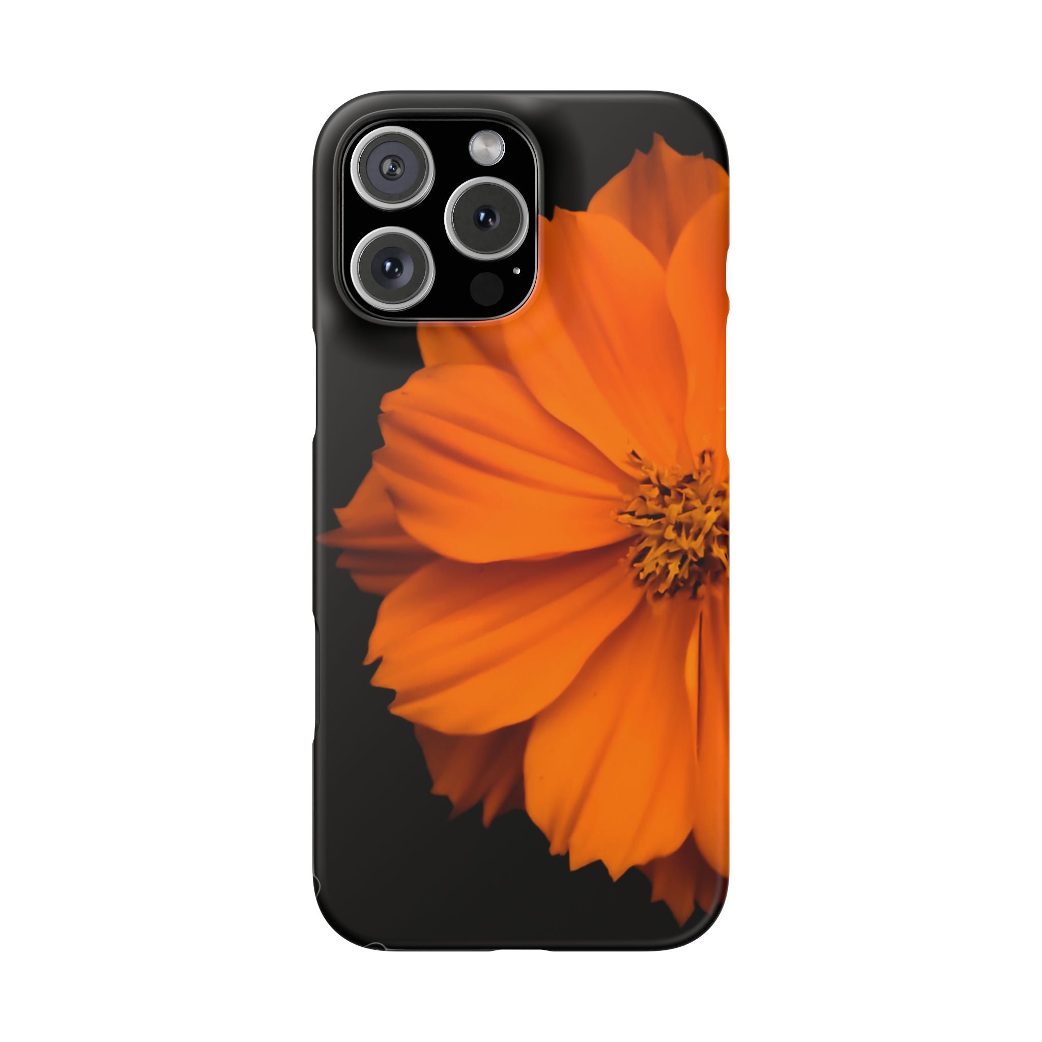 Phone Case - Orange Cosmos Floral Snap Case | Slim Protective Flower Design