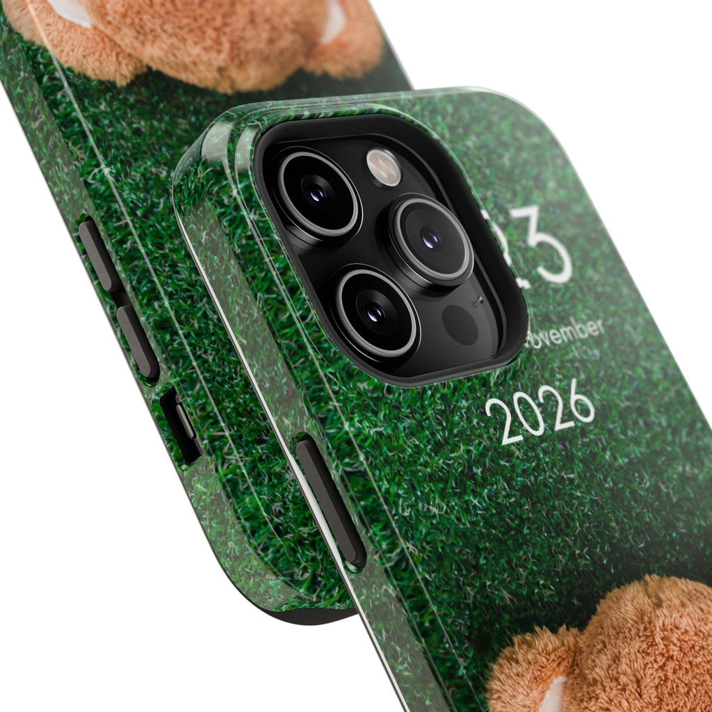 Teddy Bear Grass Phone Case — Cute Plush Toy Design Impact-Resistant Case