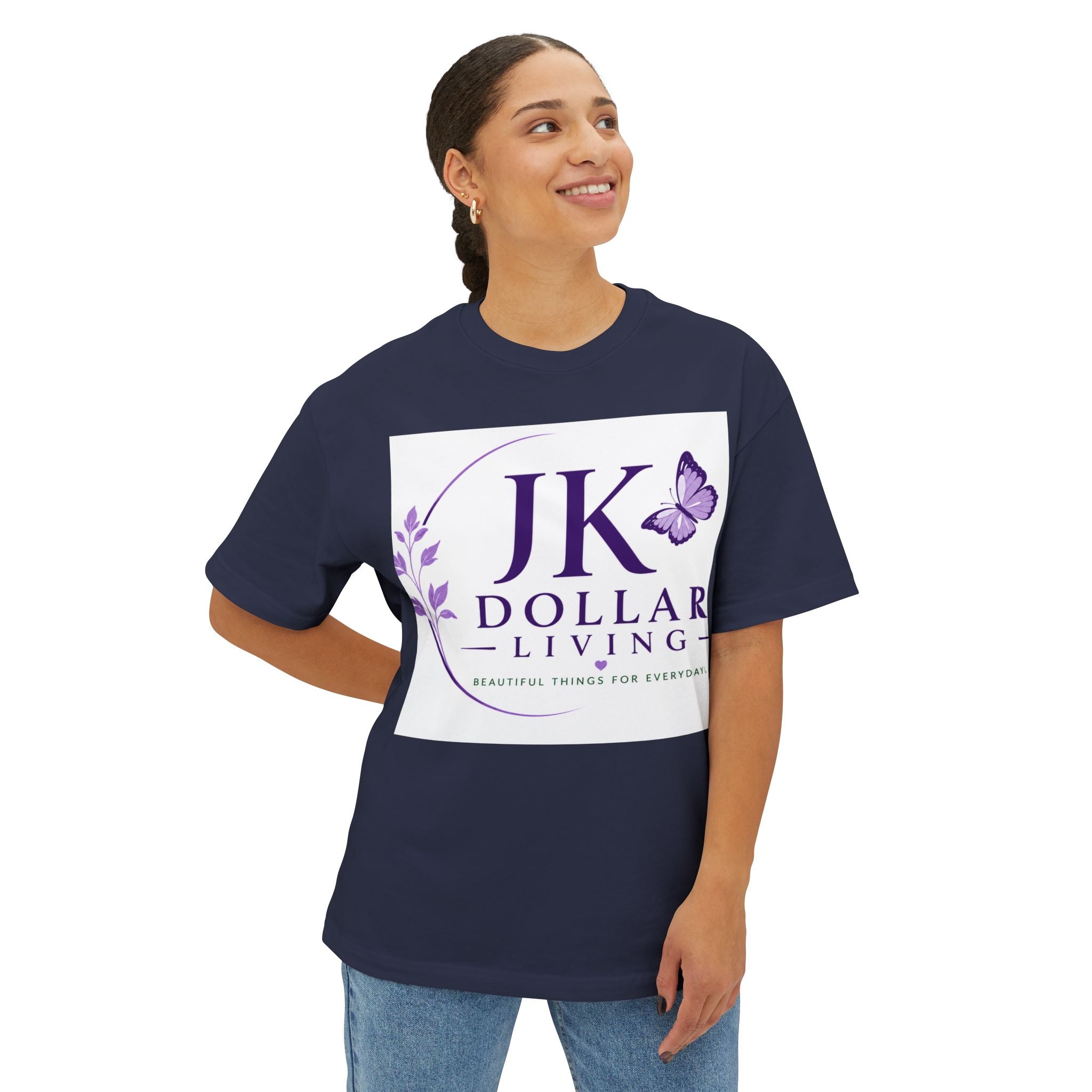 JK Dollar Living Logo Tee — Inspirational Butterfly Graphic T-Shirt