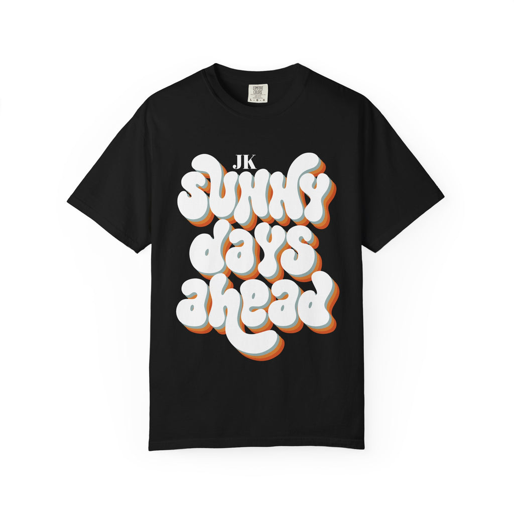 Unisex Sunny Days Ahead T-Shirt | Retro Bubble Letter Design