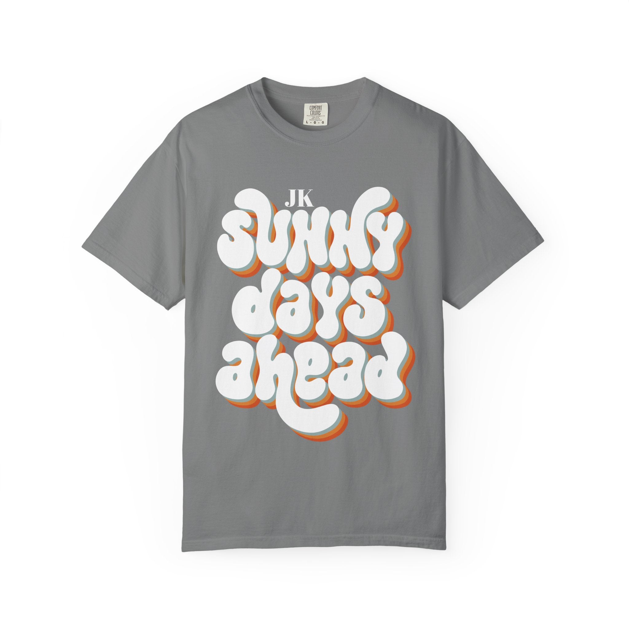 Unisex Sunny Days Ahead T-Shirt | Retro Bubble Letter Design