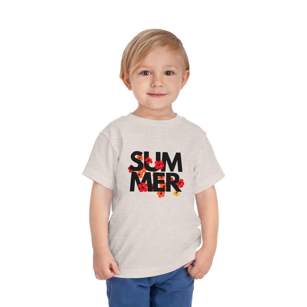 Toddler Tee - "SUMMER" Floral Letters Kids T‑Shirt