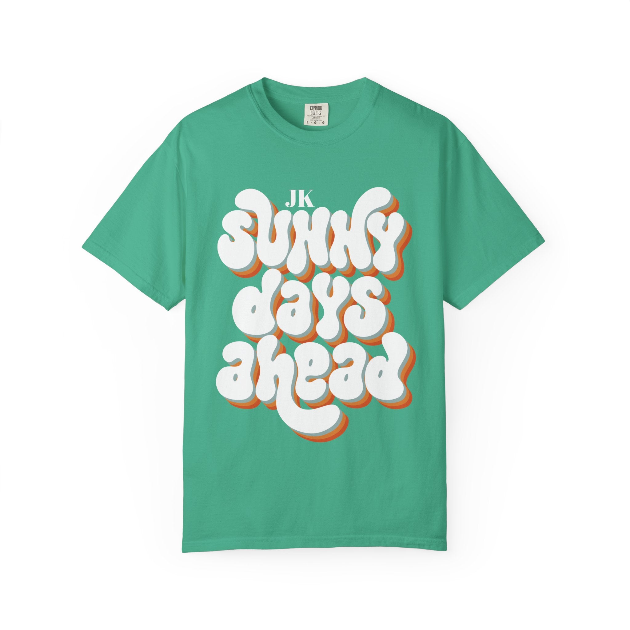 Unisex Sunny Days Ahead T-Shirt | Retro Bubble Letter Design