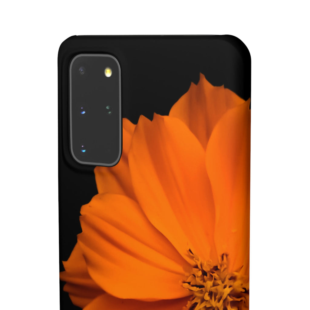 Phone Case - Orange Cosmos Floral Snap Case | Slim Protective Flower Design