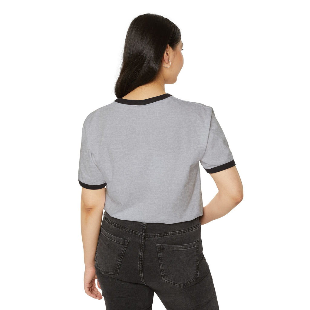Sassy Girl Ringer Tee — Retro Bubble Letter Graphic T-Shirt