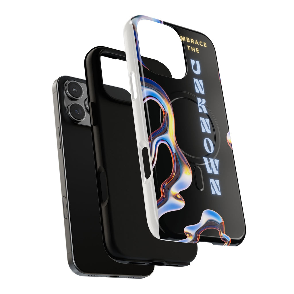 Tough Magnetic Case — "Embrace the Unknown" Black Iridescent Phone Cover