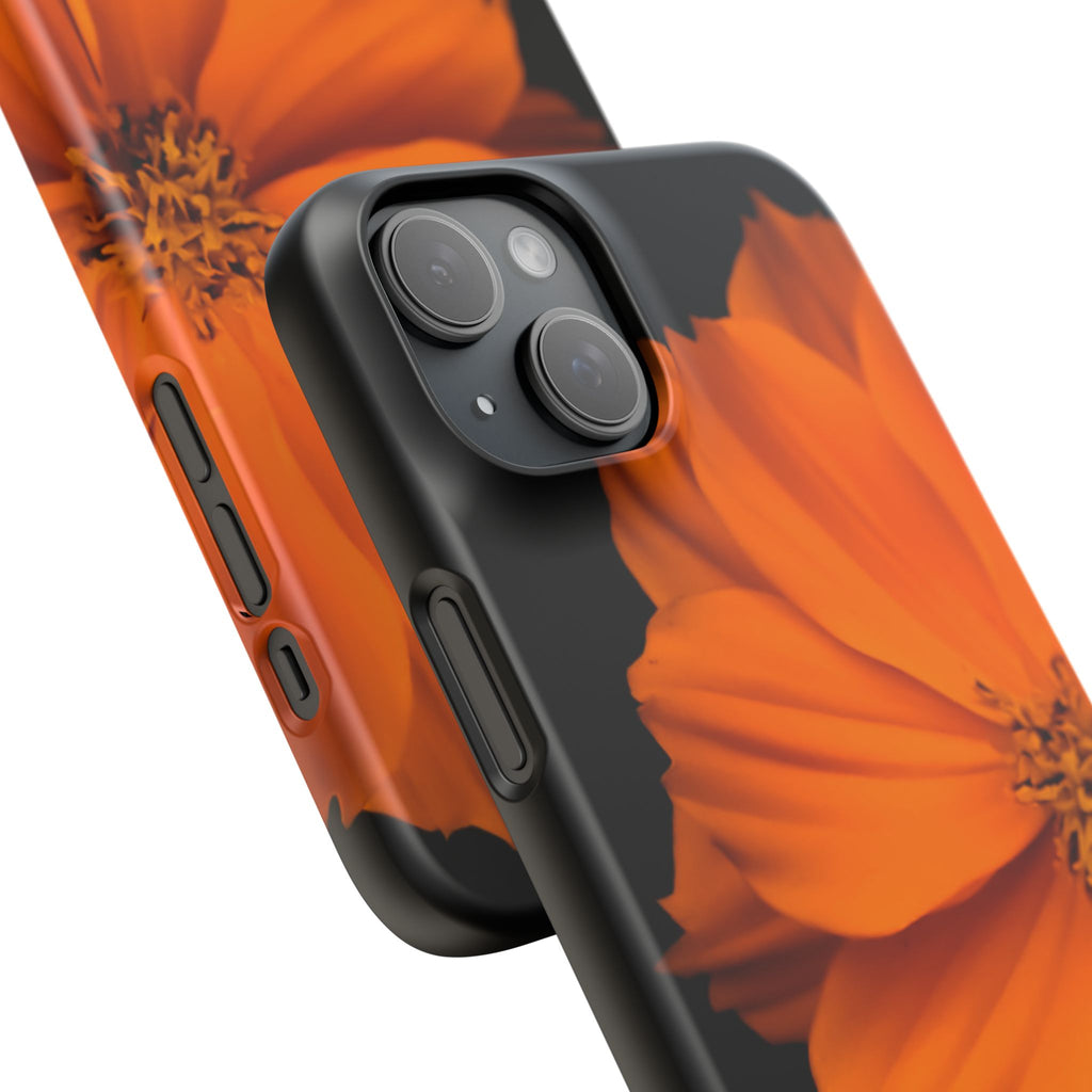 Phone Case - Orange Cosmos Floral Snap Case | Slim Protective Flower Design