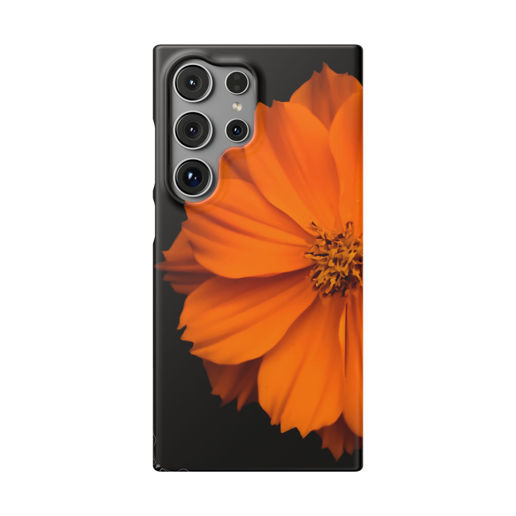 Phone Case - Orange Cosmos Floral Snap Case | Slim Protective Flower Design