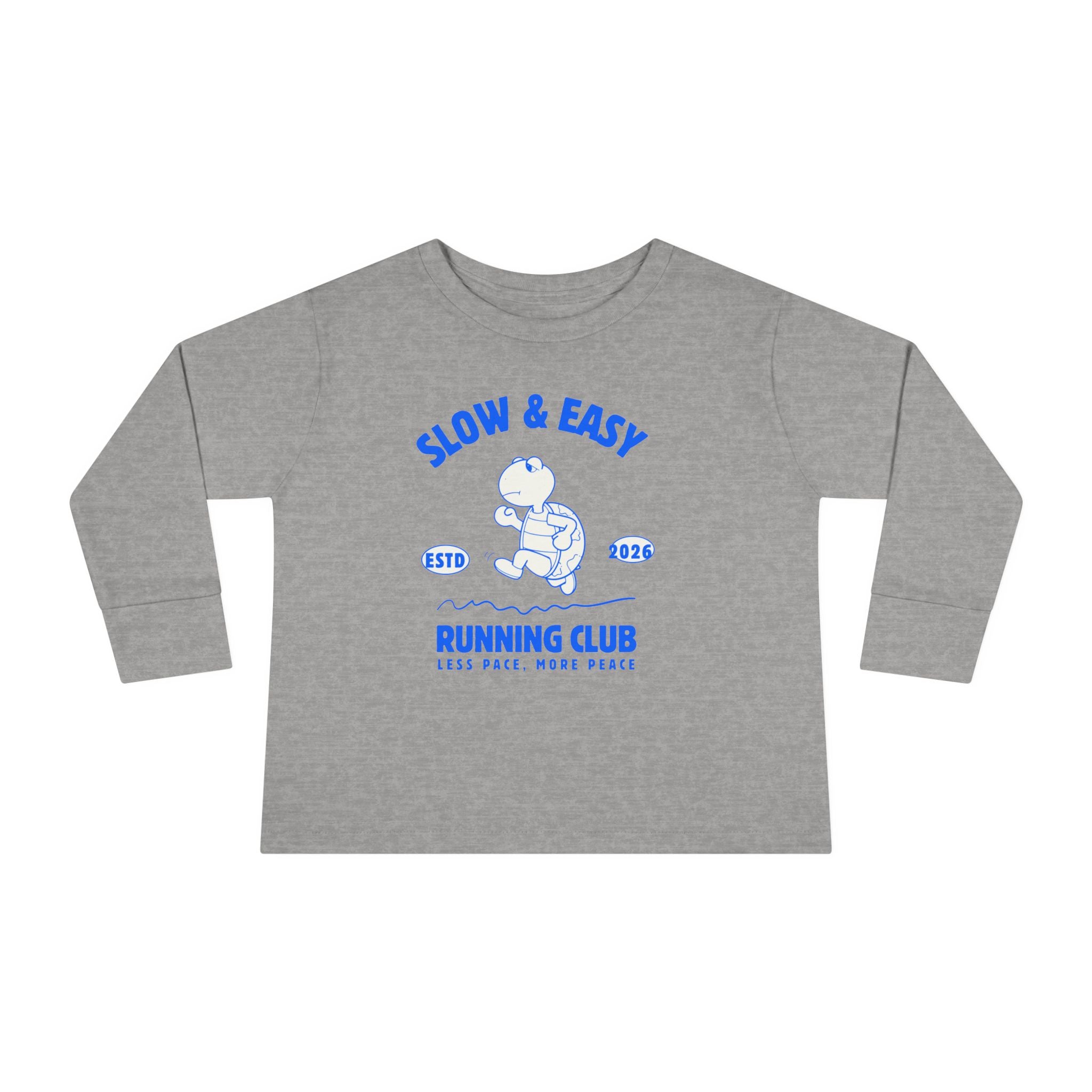 Slow & Easy Running Club Toddler Long Sleeve Tee