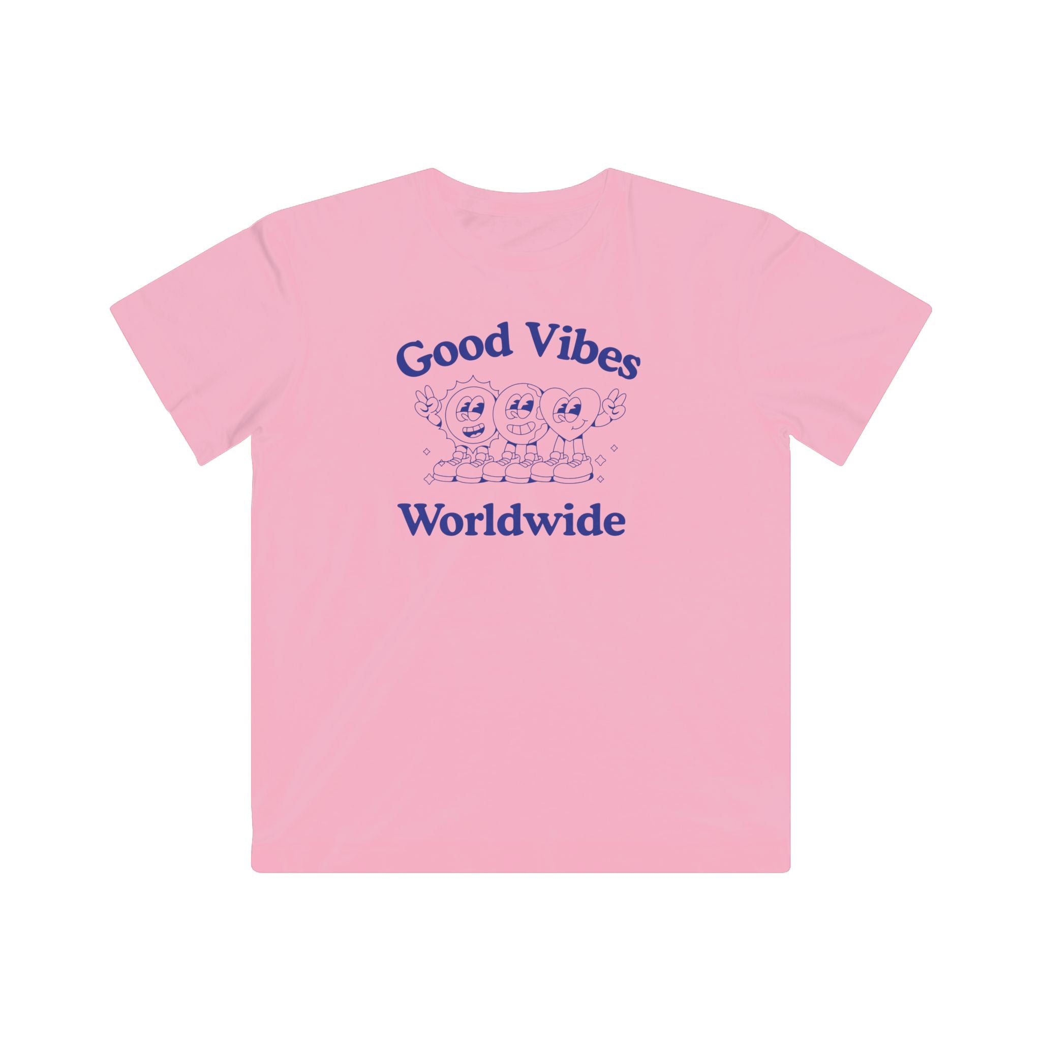Kids "Good Vibes Worldwide" Tee — Cute Surfing Characters Children’s T-Shirt