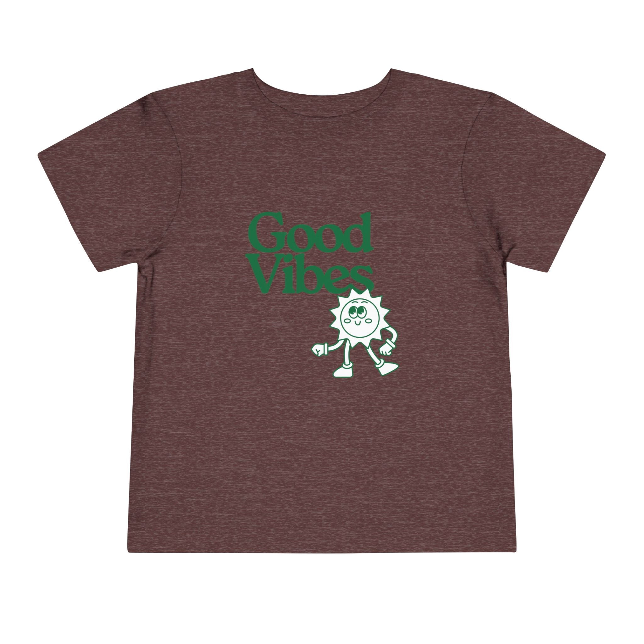 Good Vibes Toddler Tee — Cute Retro Sun Graphic Kids T‑Shirt