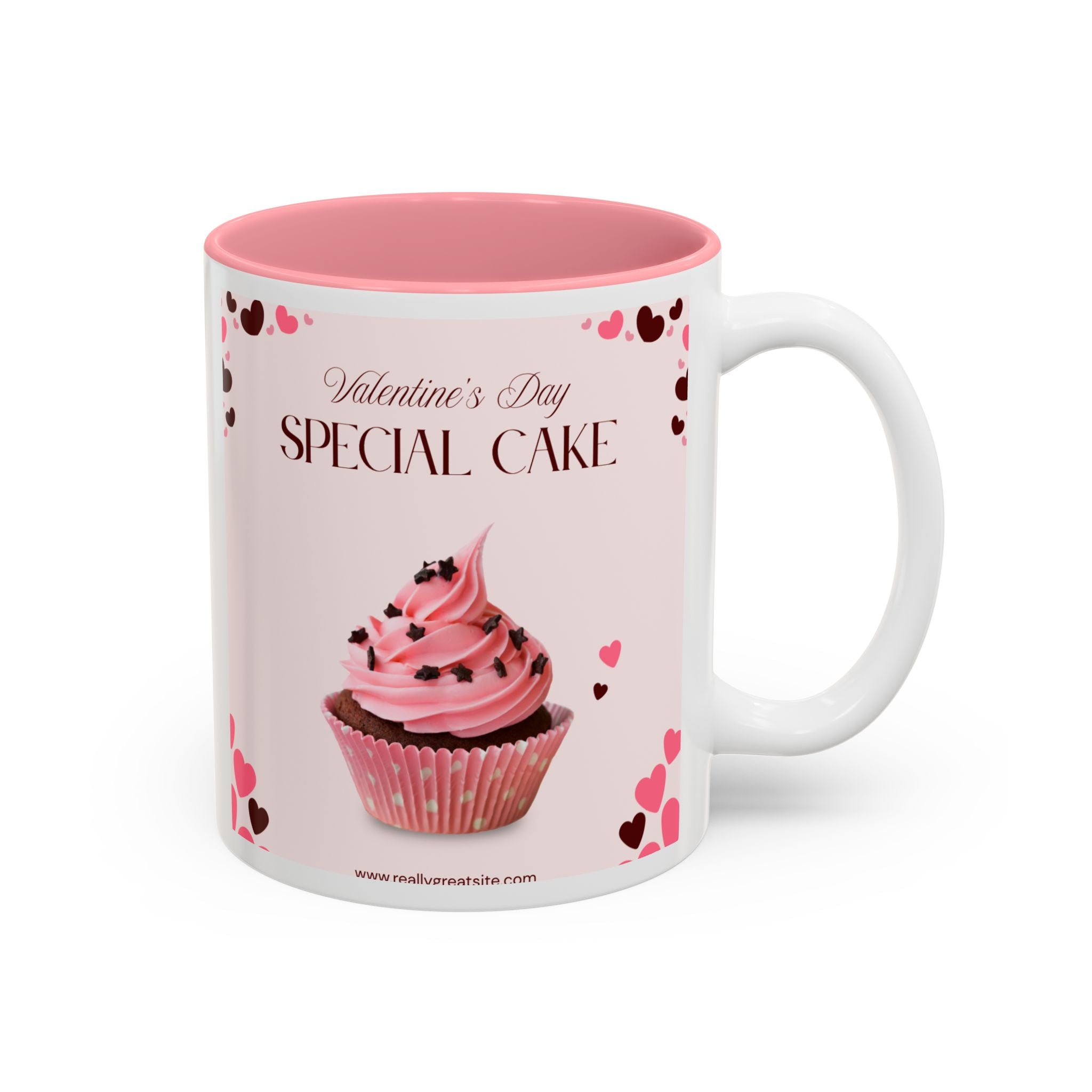 You’re My Sweetheart Cake Mug — Valentine’s Day Pink Cup with Cupcake & Hearts (11oz/15oz)