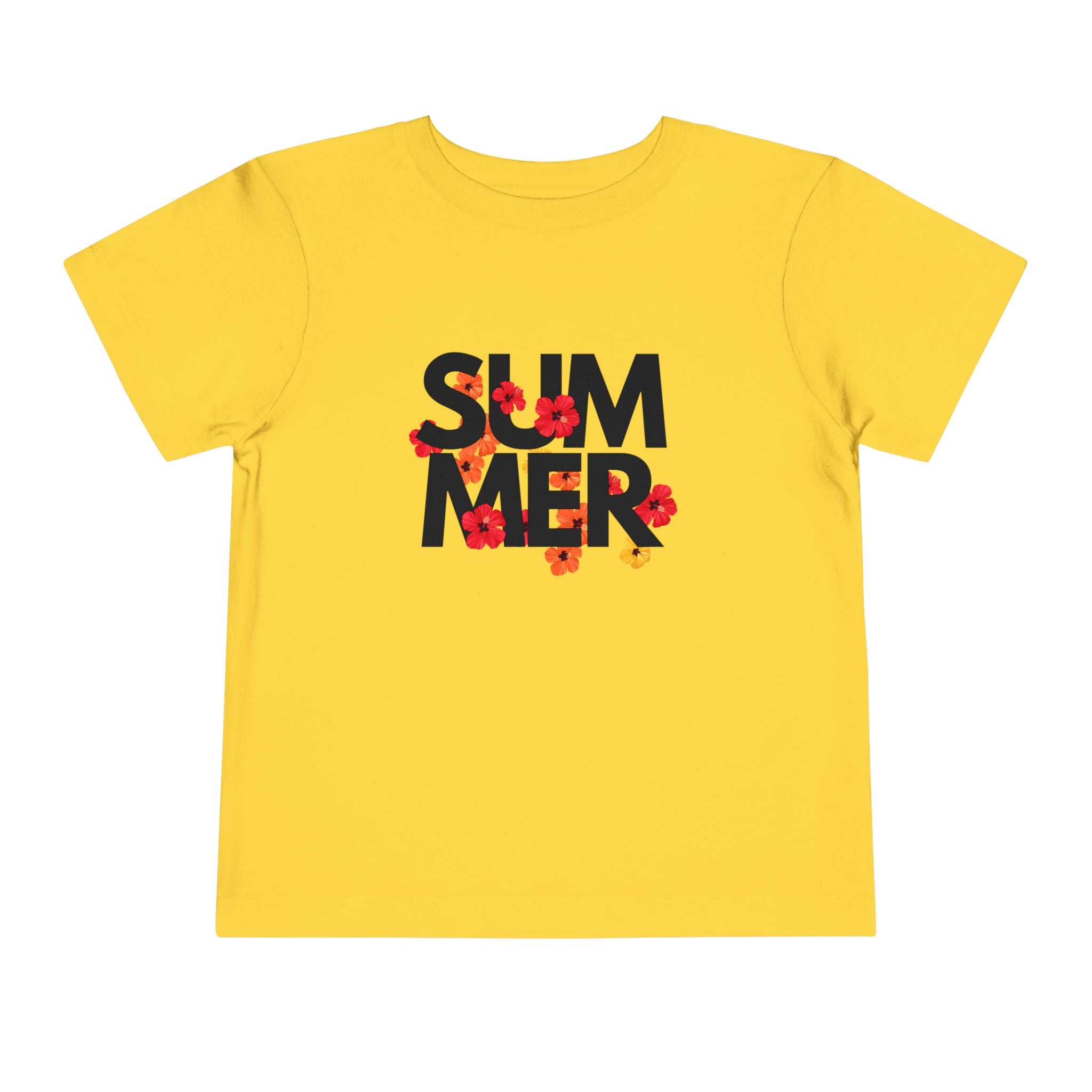 Toddler Tee - "SUMMER" Floral Letters Kids T‑Shirt