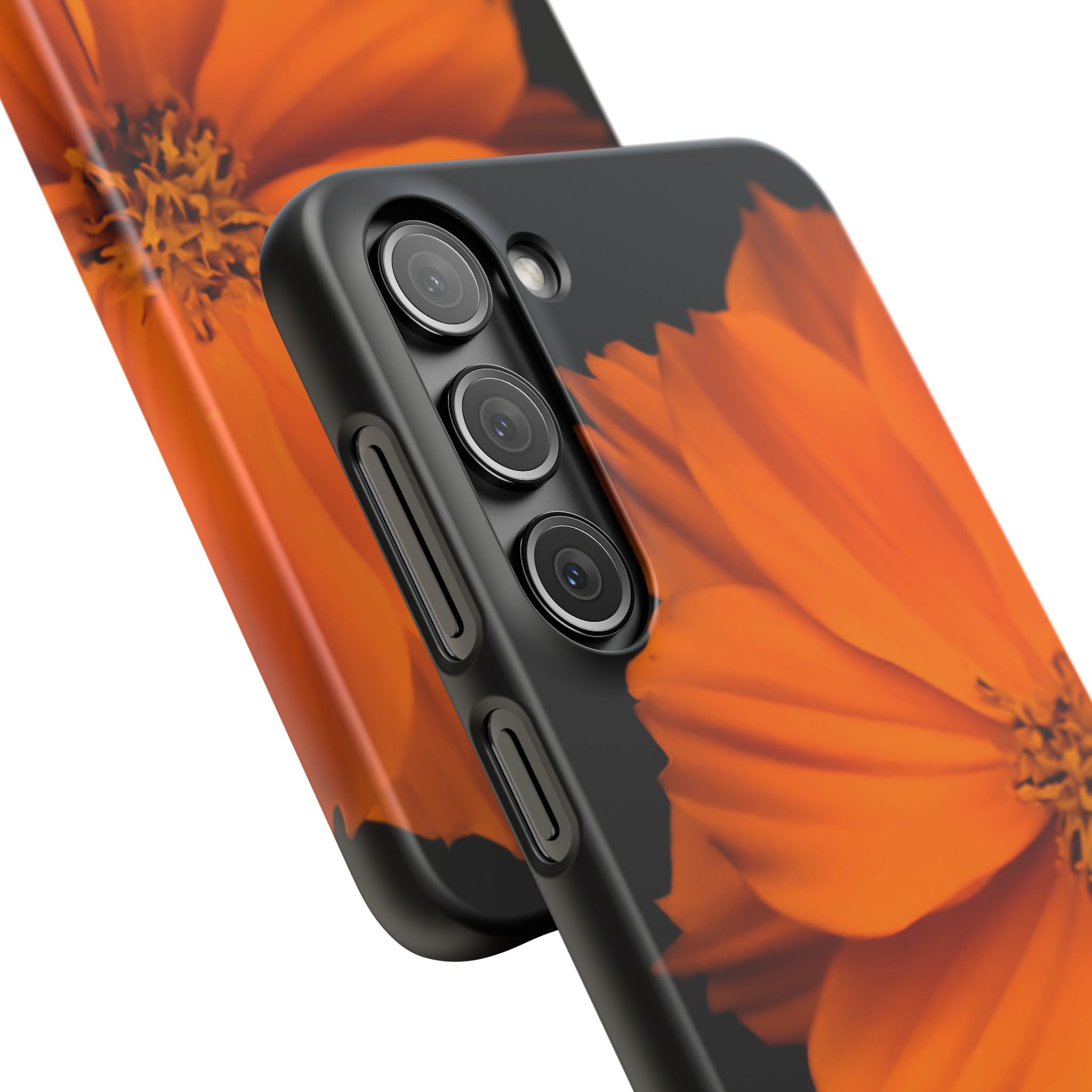Phone Case - Orange Cosmos Floral Snap Case | Slim Protective Flower Design
