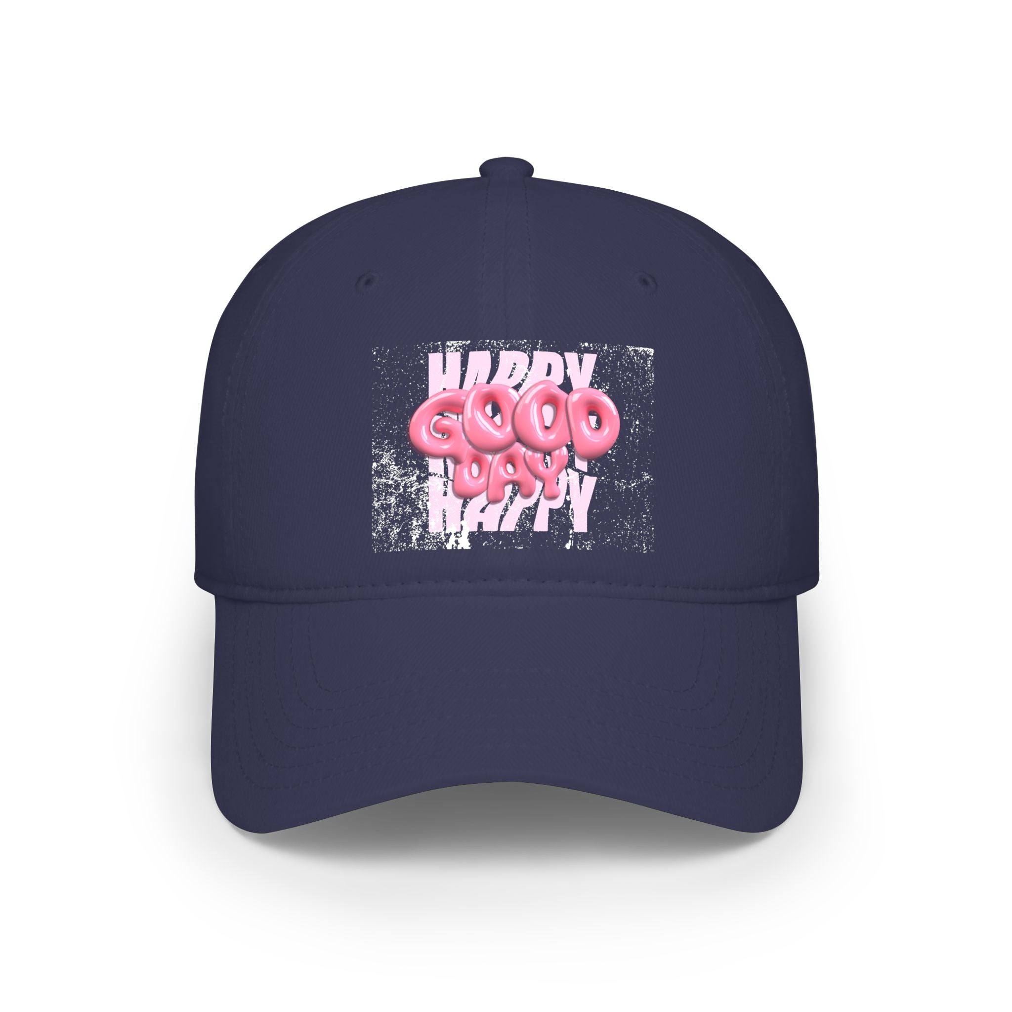Unisex Happy Good Day Pink Bubble Graphic Baseball Cap