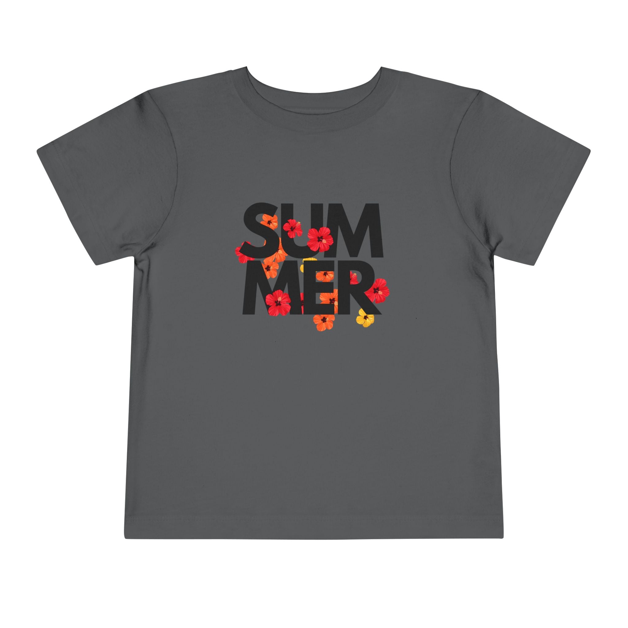 Toddler Tee - "SUMMER" Floral Letters Kids T‑Shirt
