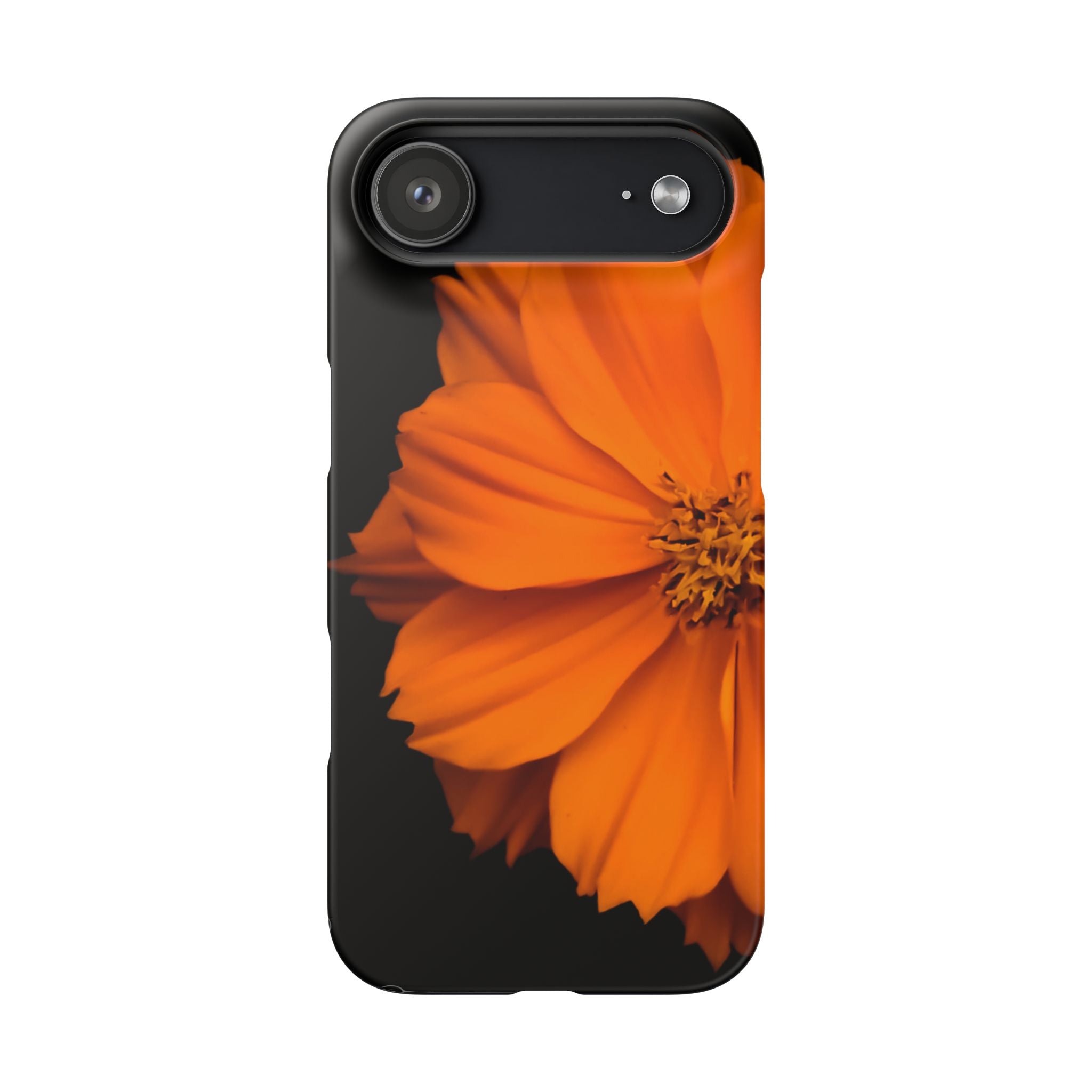 Phone Case - Orange Cosmos Floral Snap Case | Slim Protective Flower Design