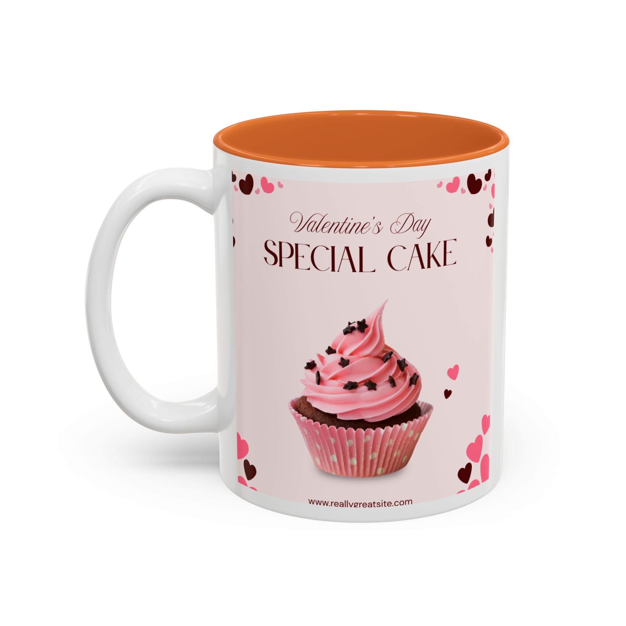 You’re My Sweetheart Cake Mug — Valentine’s Day Pink Cup with Cupcake & Hearts (11oz/15oz)