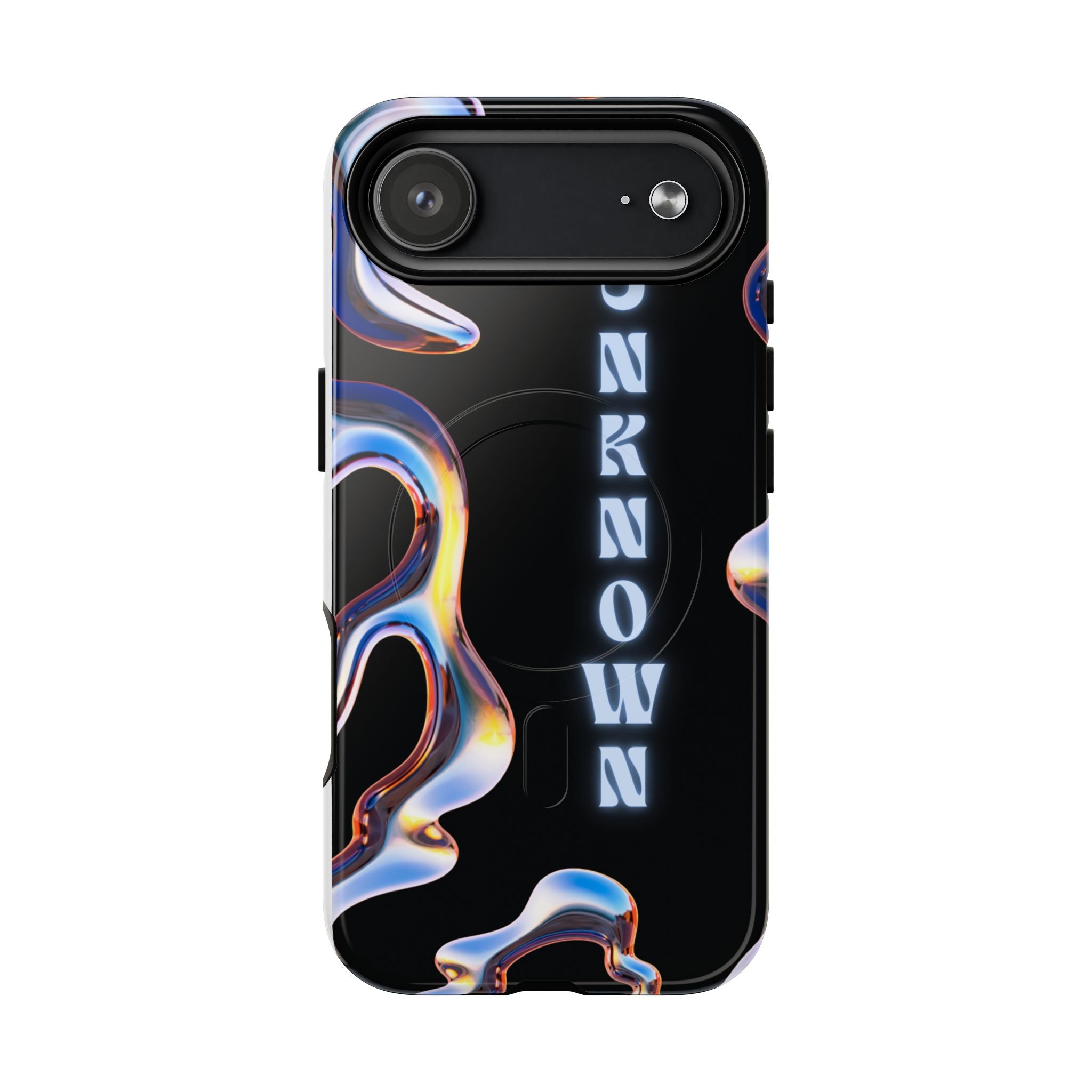 Tough Magnetic Case — "Embrace the Unknown" Black Iridescent Phone Cover
