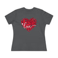 Women's Tee — Red Petal Heart 'Love' Graphic Valentine's Shirt