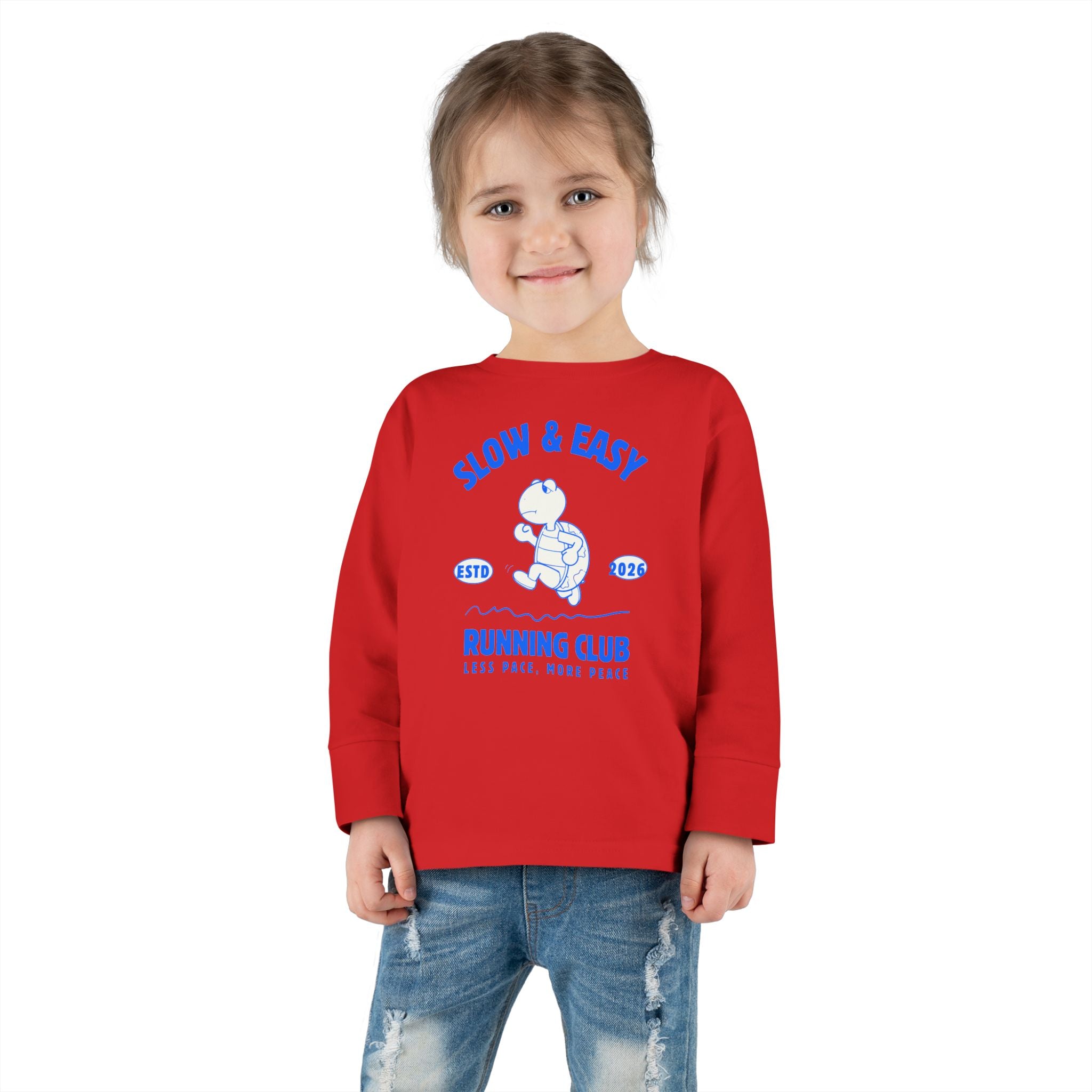 Slow & Easy Running Club Toddler Long Sleeve Tee