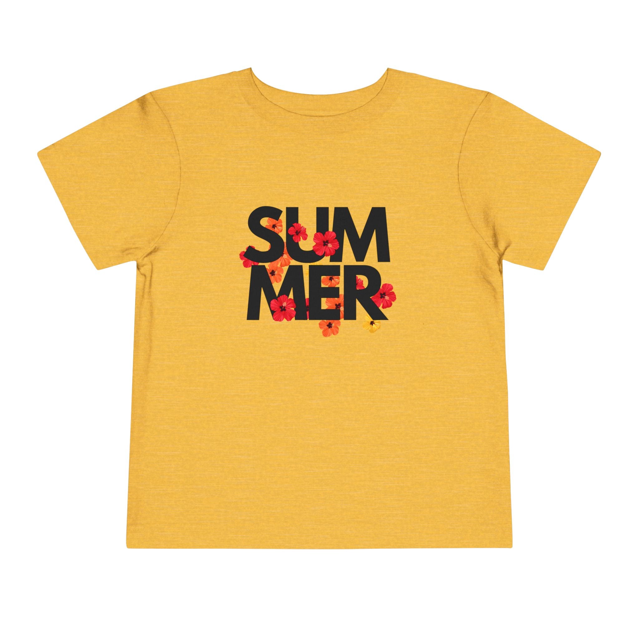 Toddler Tee - "SUMMER" Floral Letters Kids T‑Shirt
