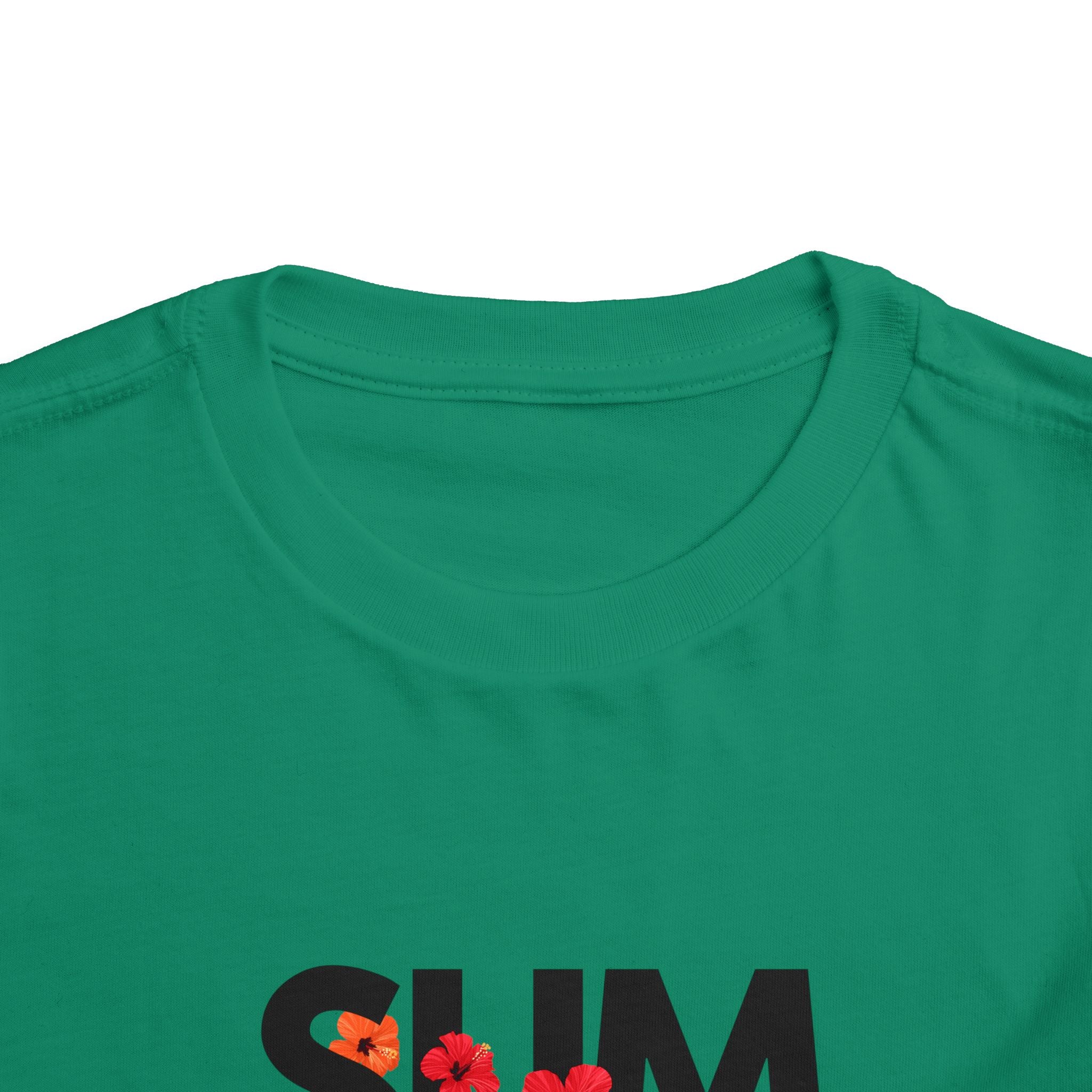 Toddler Tee - "SUMMER" Floral Letters Kids T‑Shirt
