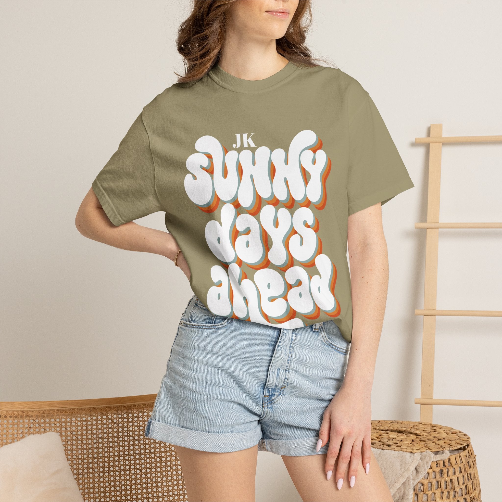 Unisex Sunny Days Ahead T-Shirt | Retro Bubble Letter Design
