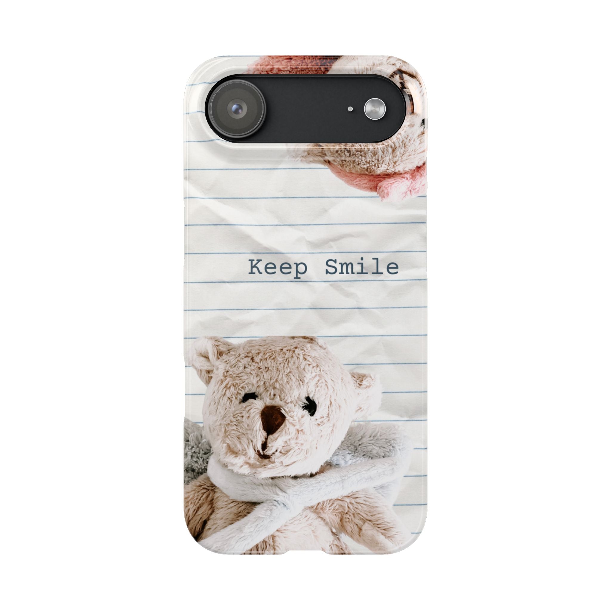 Slim Phone Case — ‘Keep Smile’ Teddy Bear Cute Protective Cover