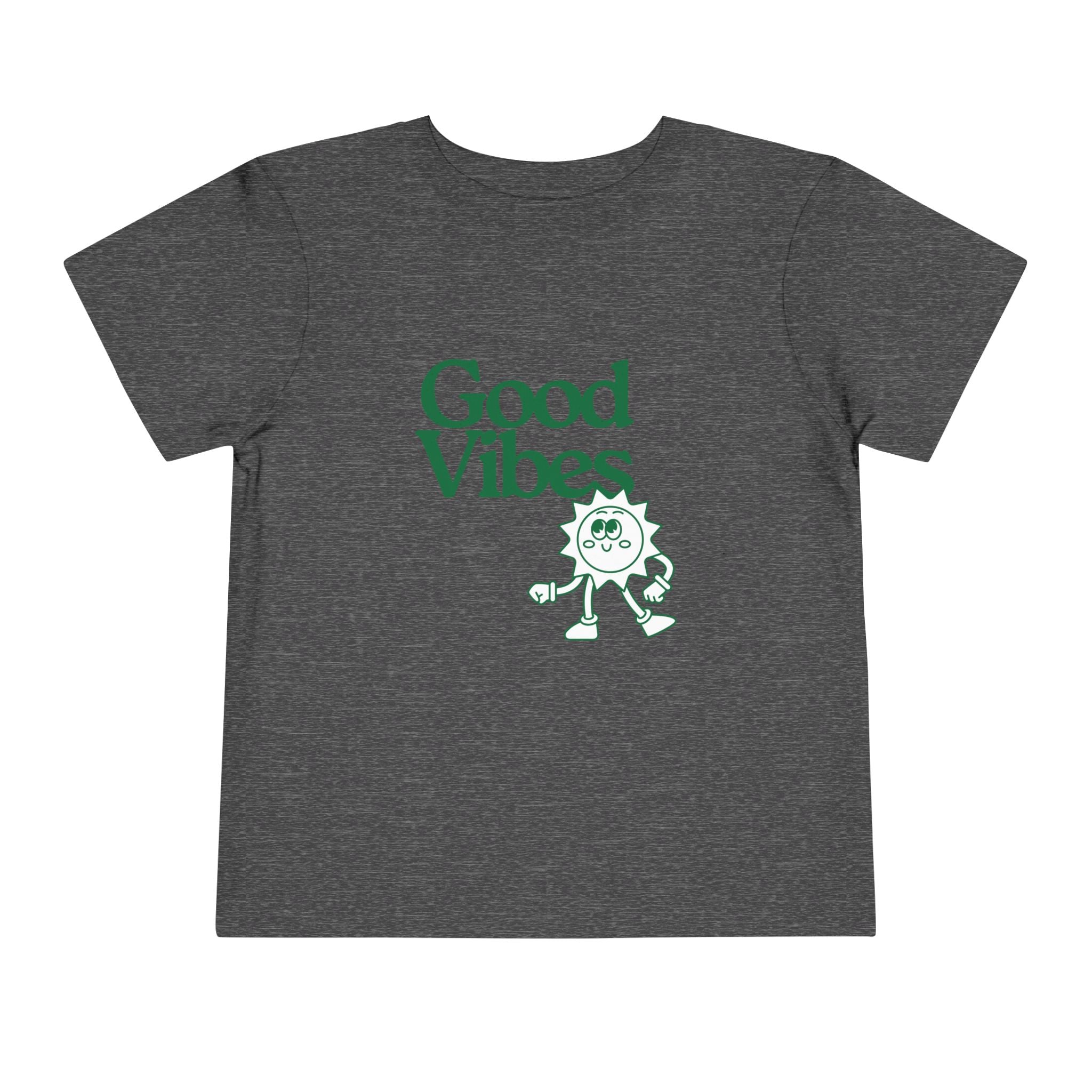 Good Vibes Toddler Tee — Cute Retro Sun Graphic Kids T‑Shirt