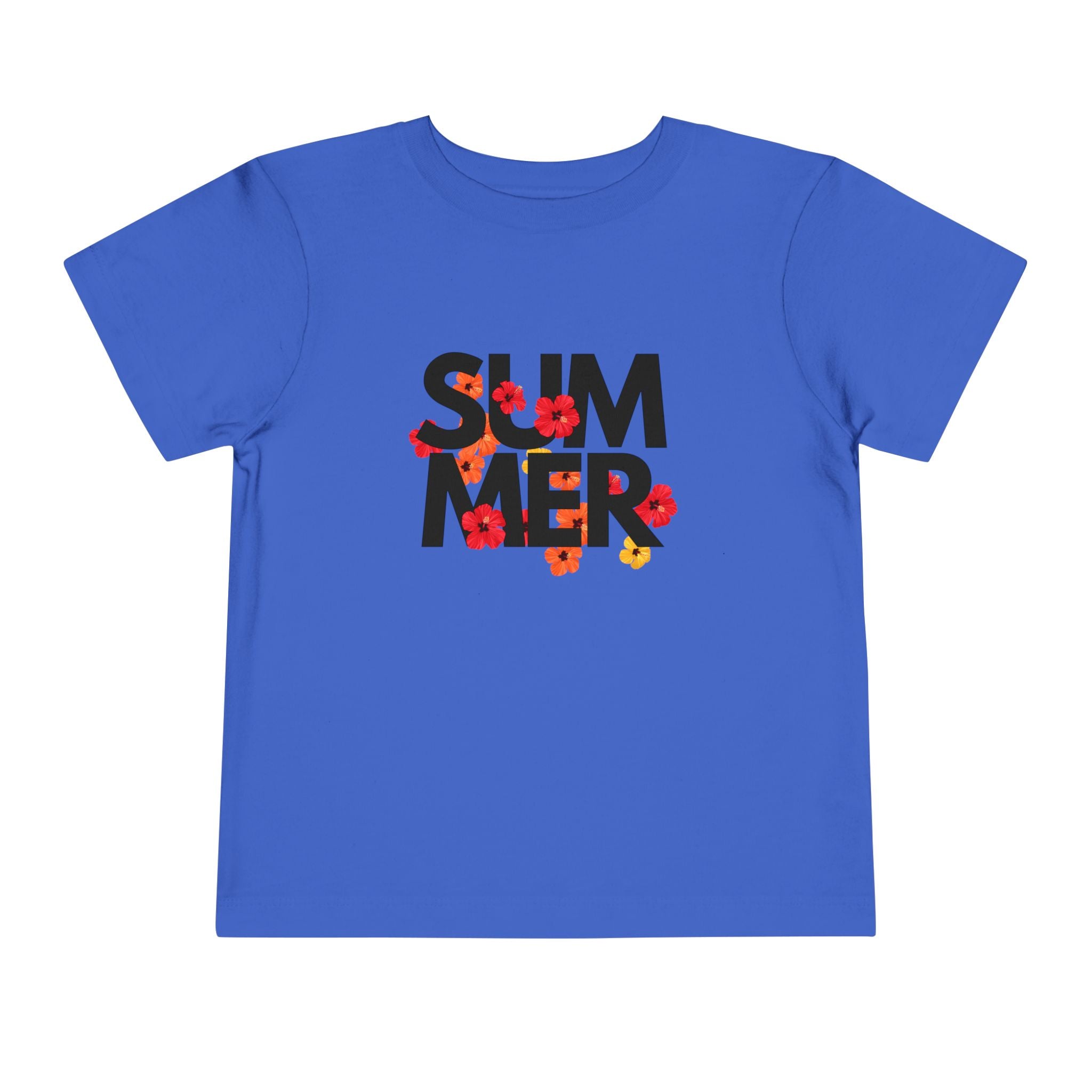 Toddler Tee - "SUMMER" Floral Letters Kids T‑Shirt