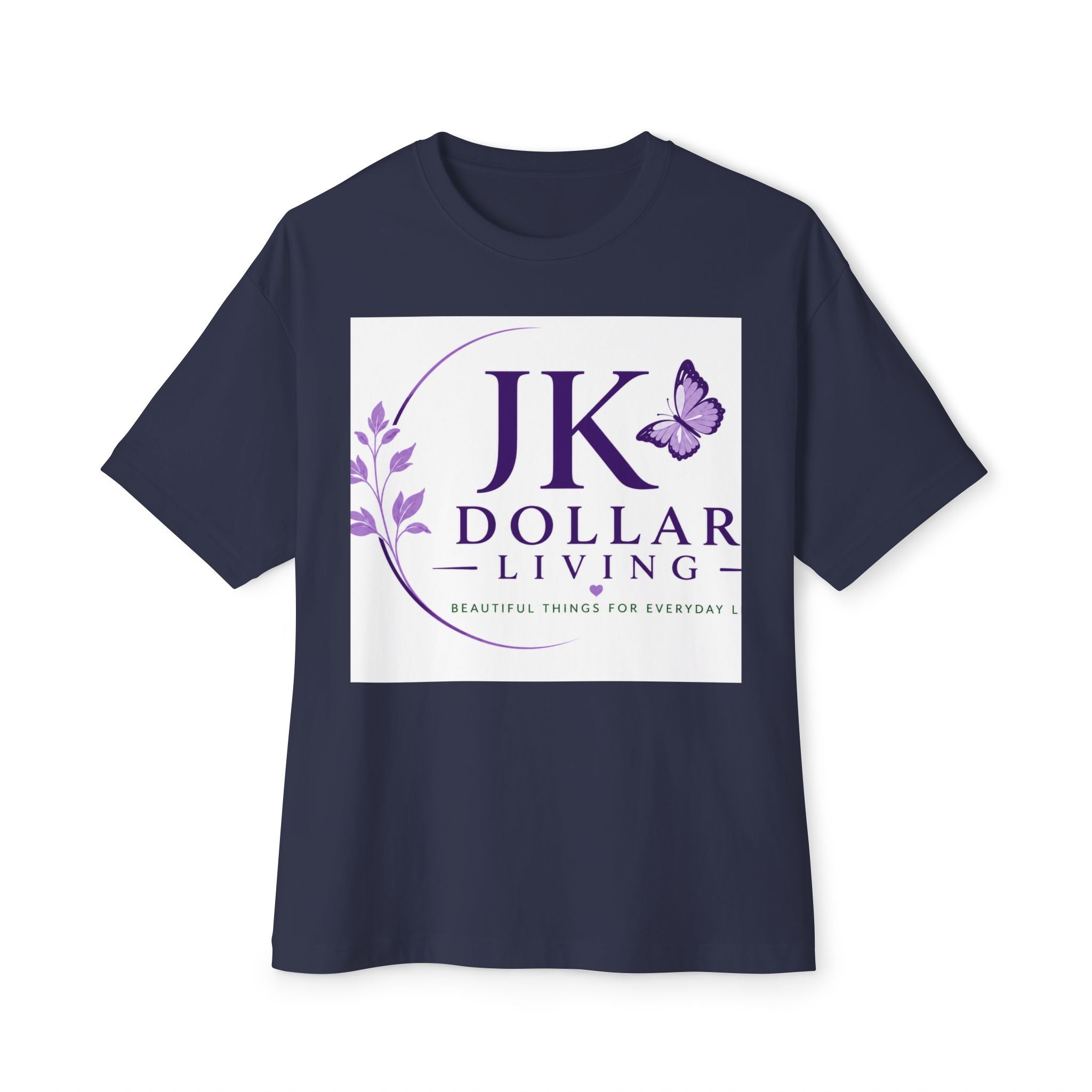 JK Dollar Living Logo Tee — Inspirational Butterfly Graphic T-Shirt