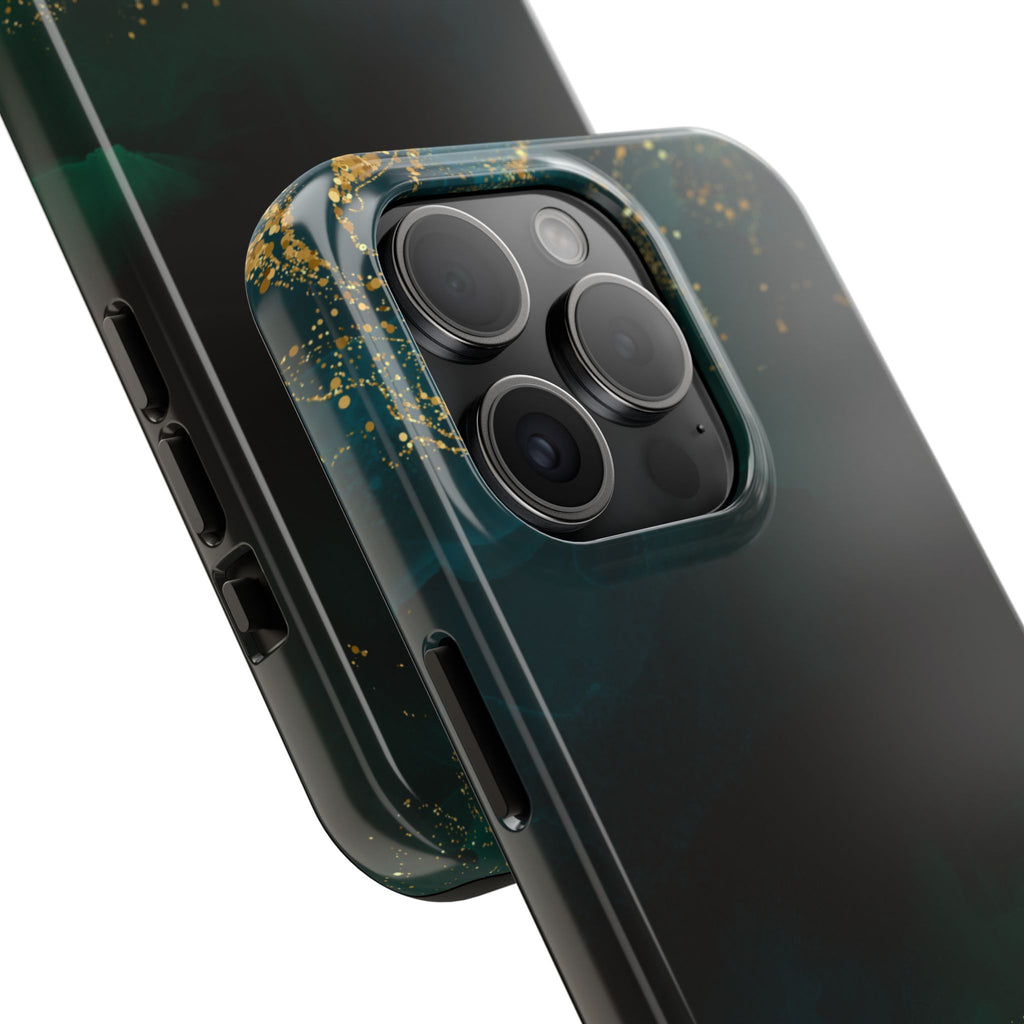 Tough Phone Case — Emerald Marble with Gold Flecks