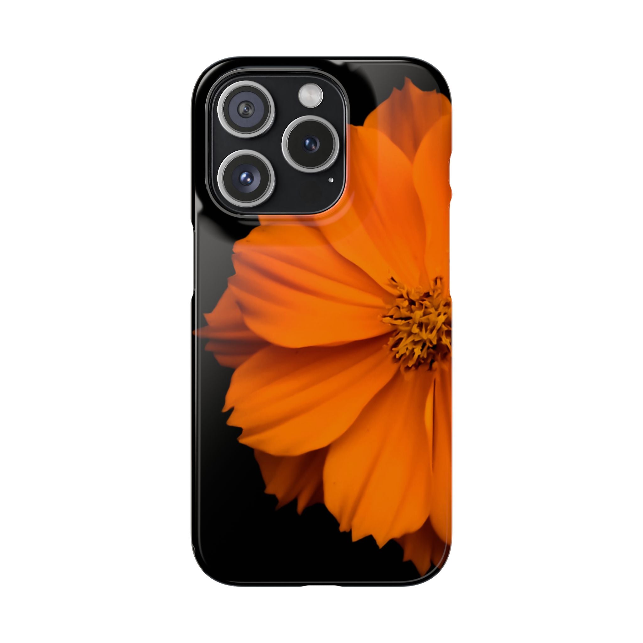 Phone Case - Orange Cosmos Floral Snap Case | Slim Protective Flower Design