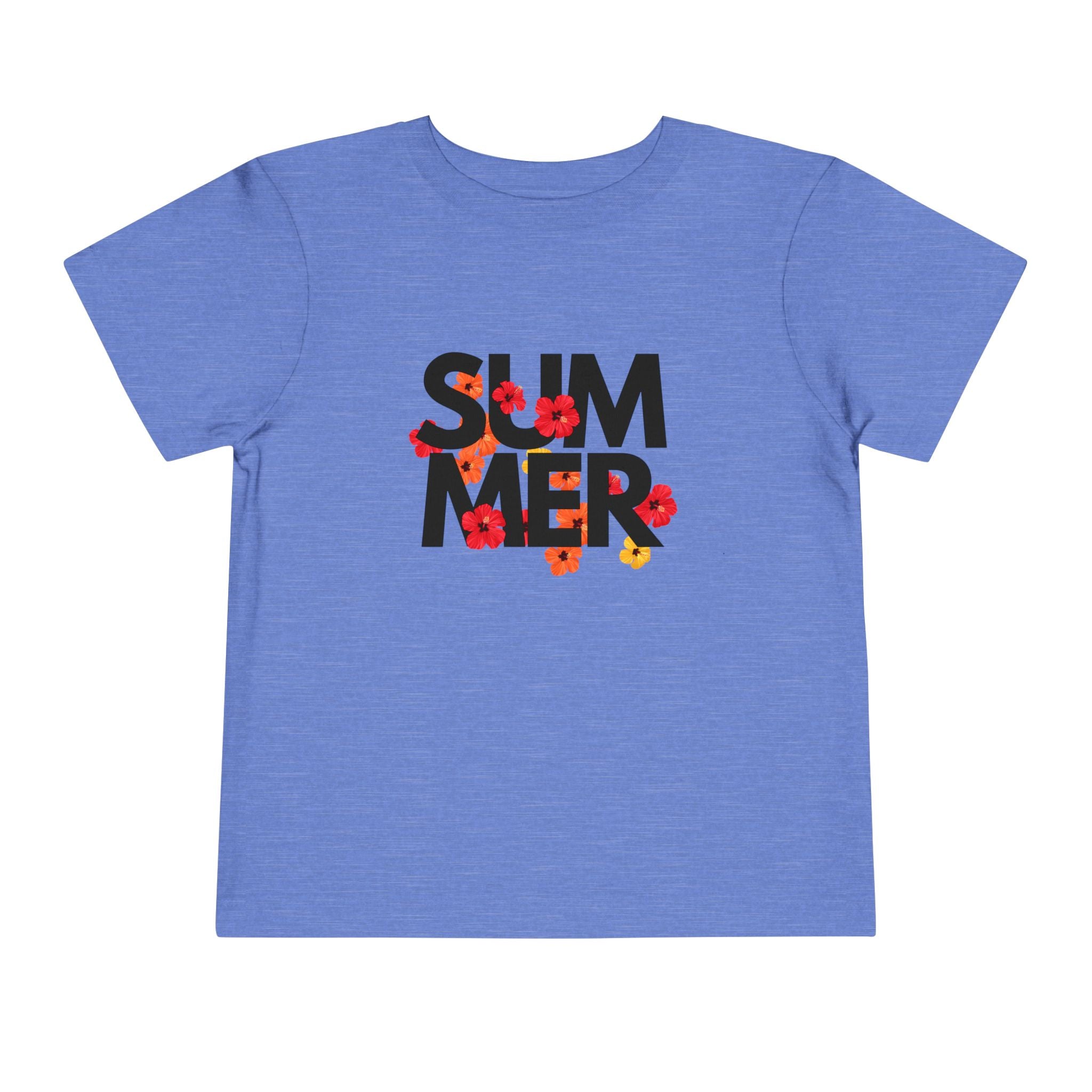Toddler Tee - "SUMMER" Floral Letters Kids T‑Shirt