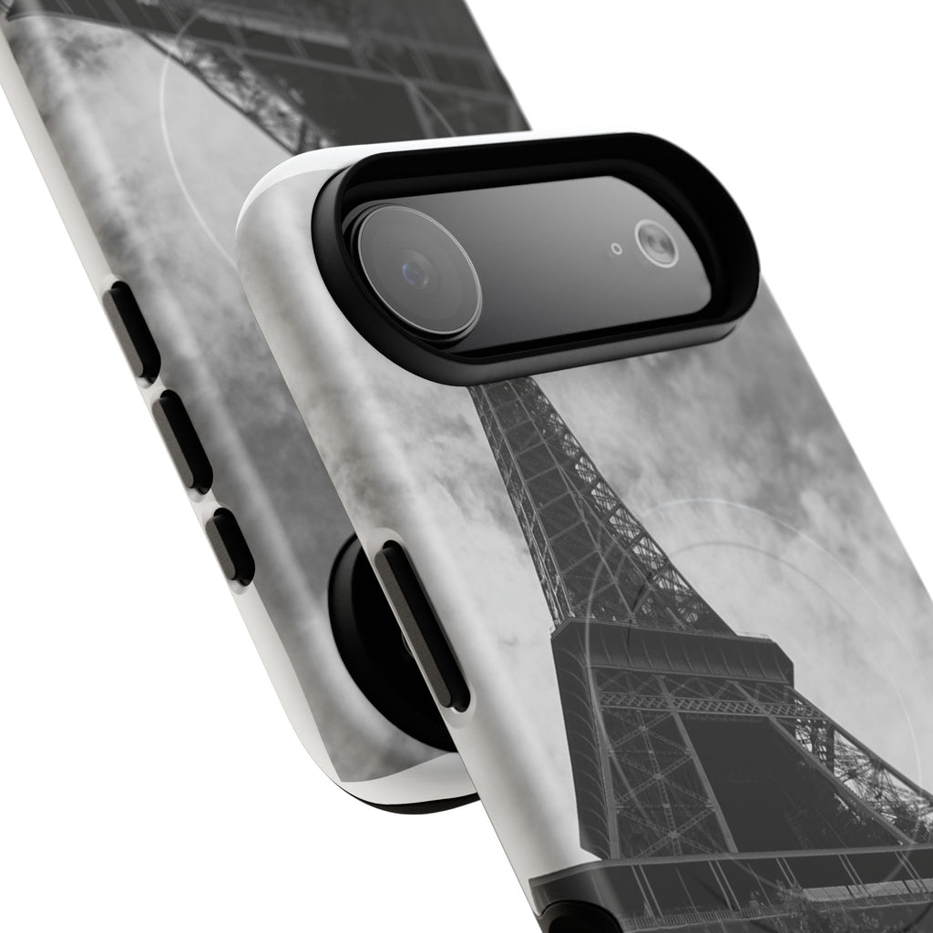 Eiffel Tower 'My Dream' Tough Magnetic Phone Case — Black & White Travel Protective Cover