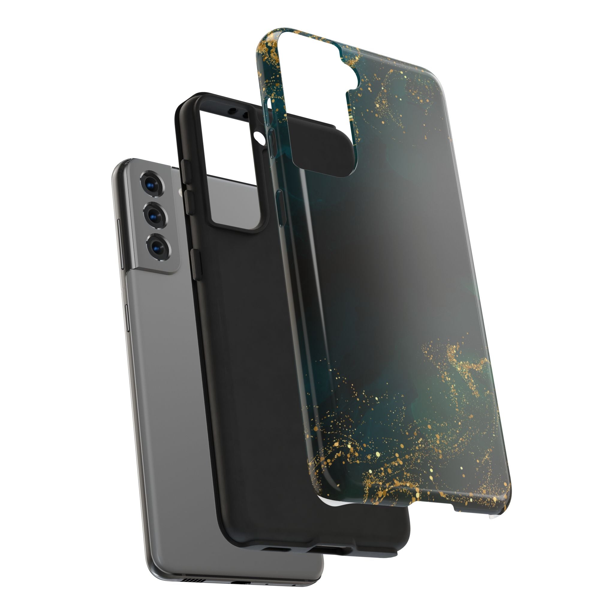 Tough Phone Case — Emerald Marble with Gold Flecks