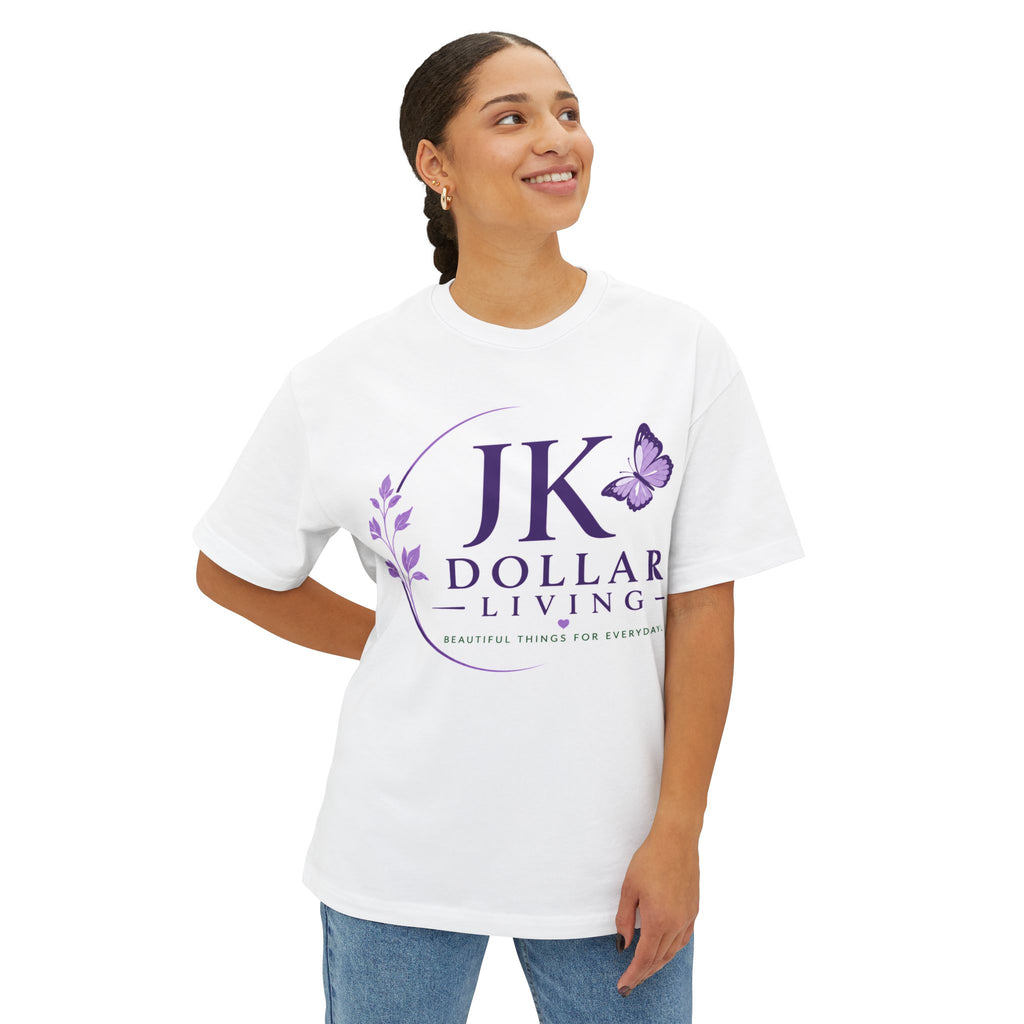 JK Dollar Living Logo Tee — Inspirational Butterfly Graphic T-Shirt