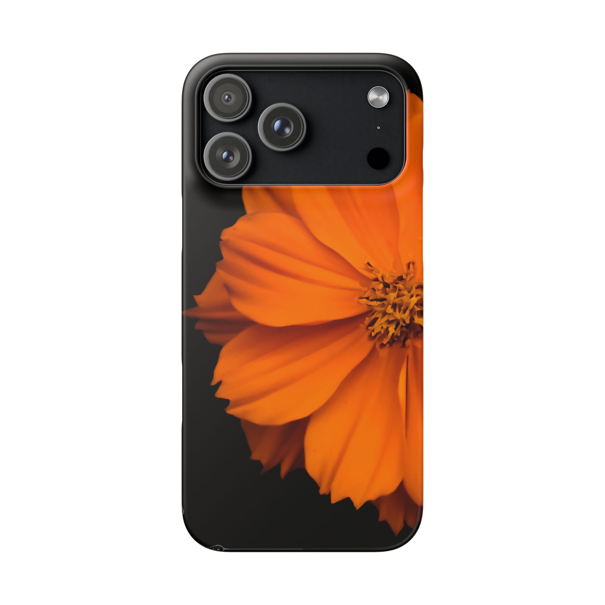 Phone Case - Orange Cosmos Floral Snap Case | Slim Protective Flower Design