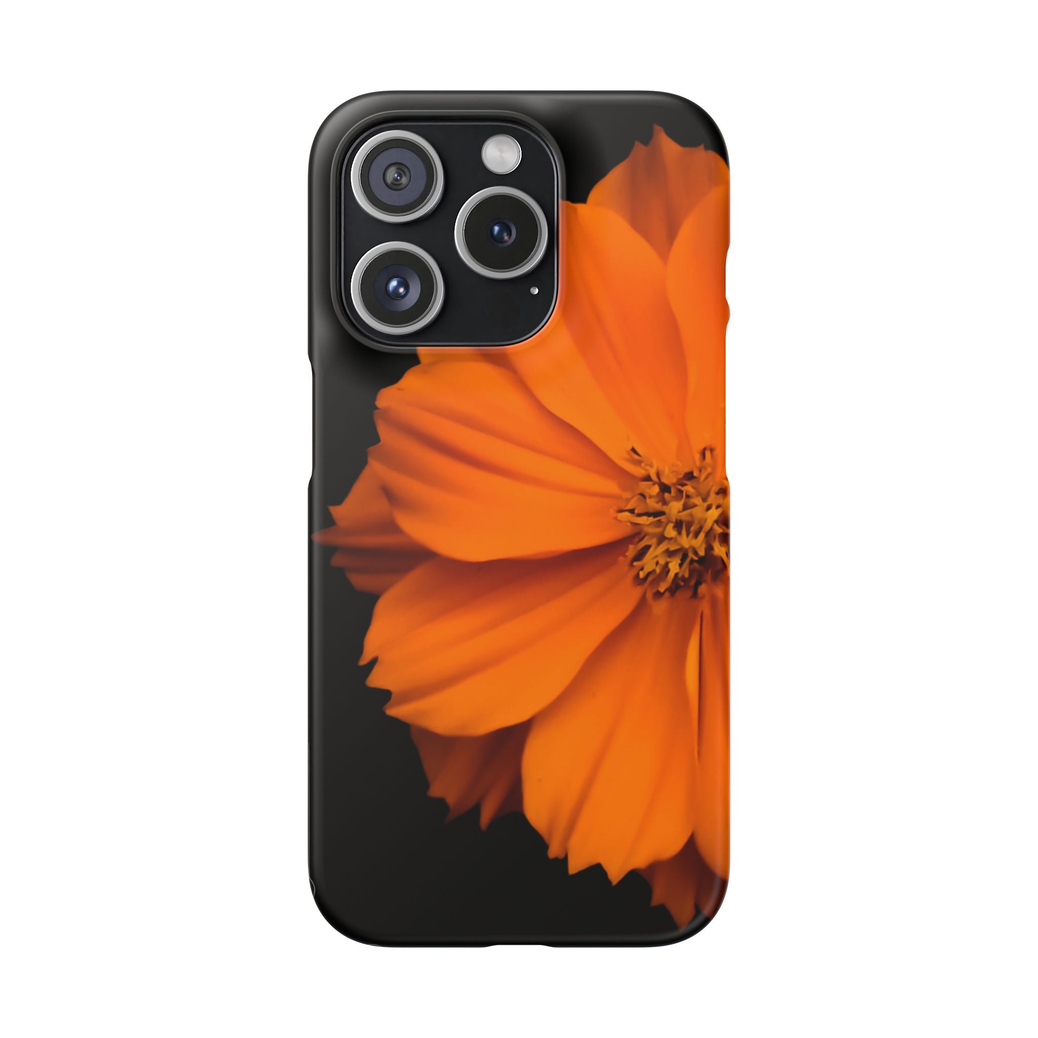 Phone Case - Orange Cosmos Floral Snap Case | Slim Protective Flower Design