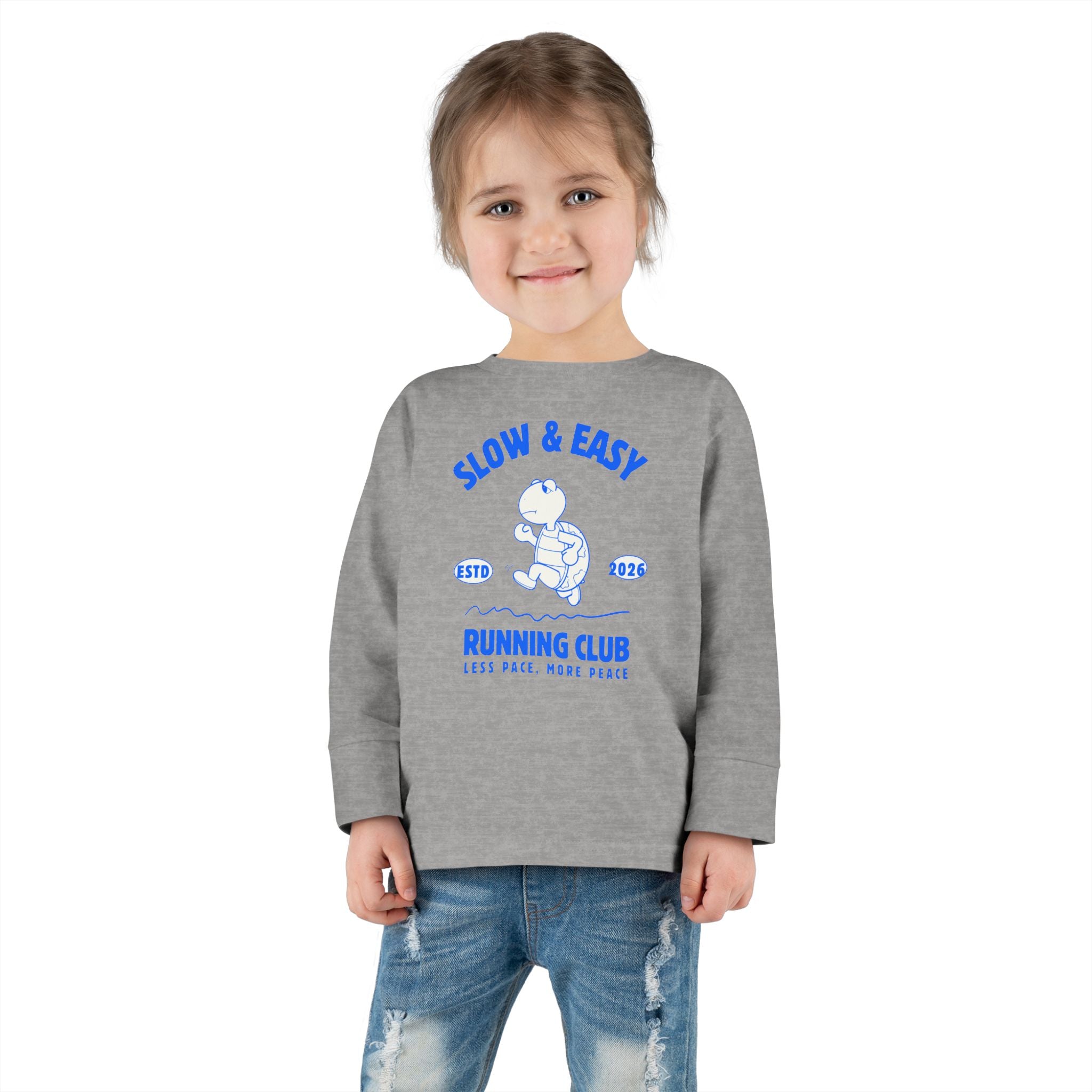 Slow & Easy Running Club Toddler Long Sleeve Tee