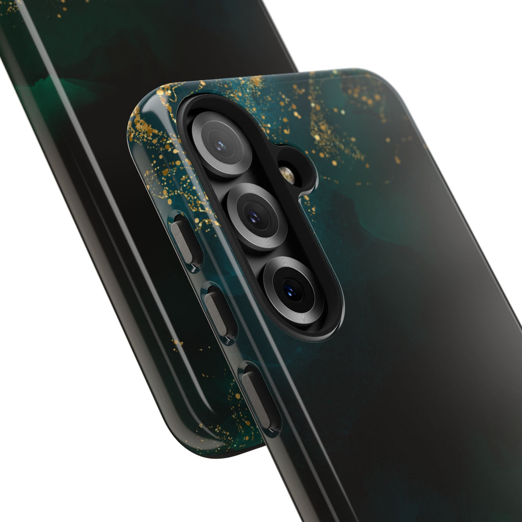 Tough Phone Case — Emerald Marble with Gold Flecks