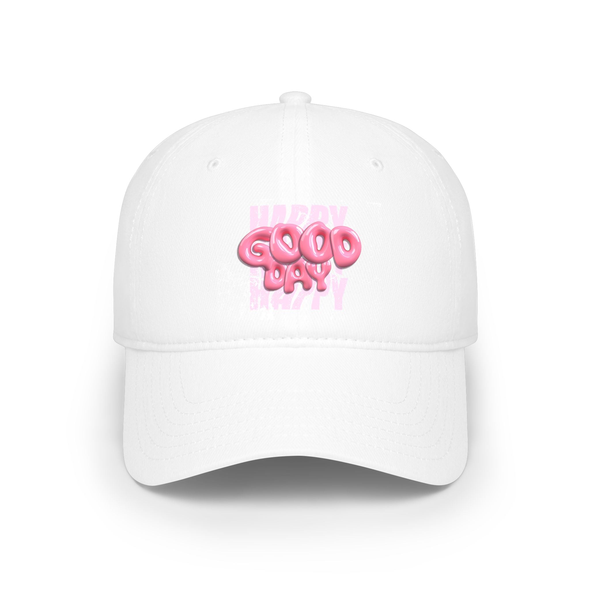 Unisex Happy Good Day Pink Bubble Graphic Baseball Cap