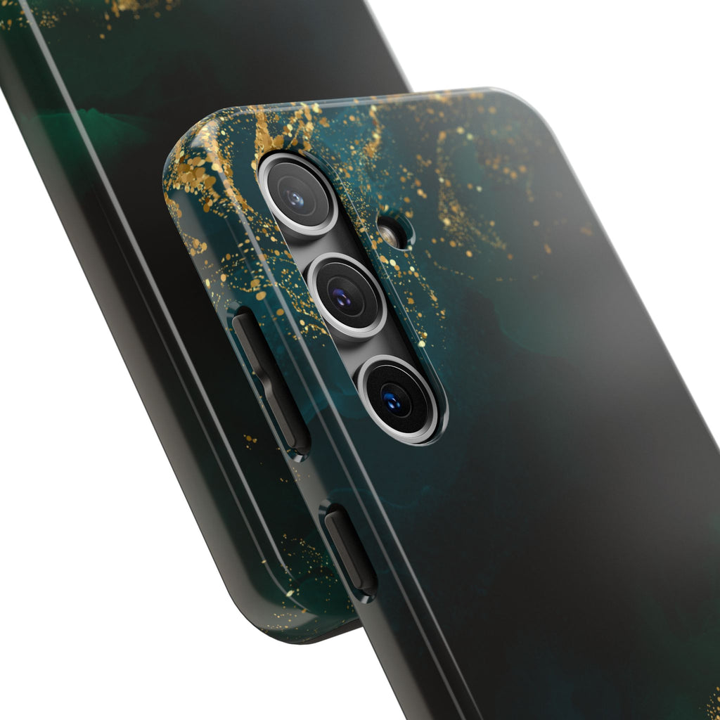 Tough Phone Case — Emerald Marble with Gold Flecks