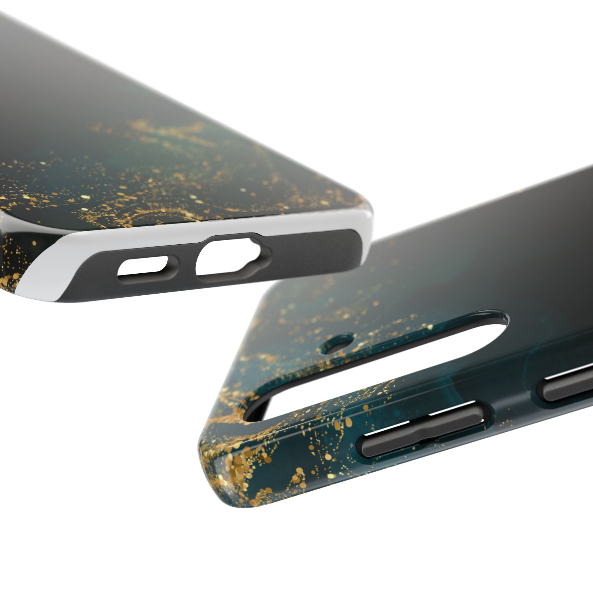 Tough Phone Case — Emerald Marble with Gold Flecks