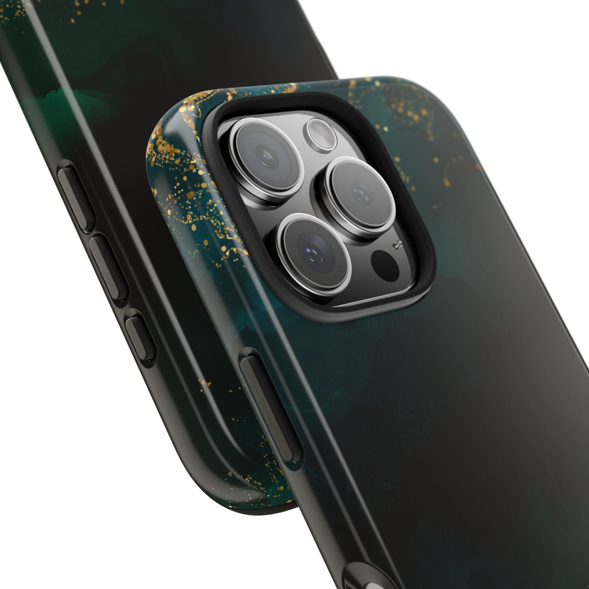 Tough Phone Case — Emerald Marble with Gold Flecks