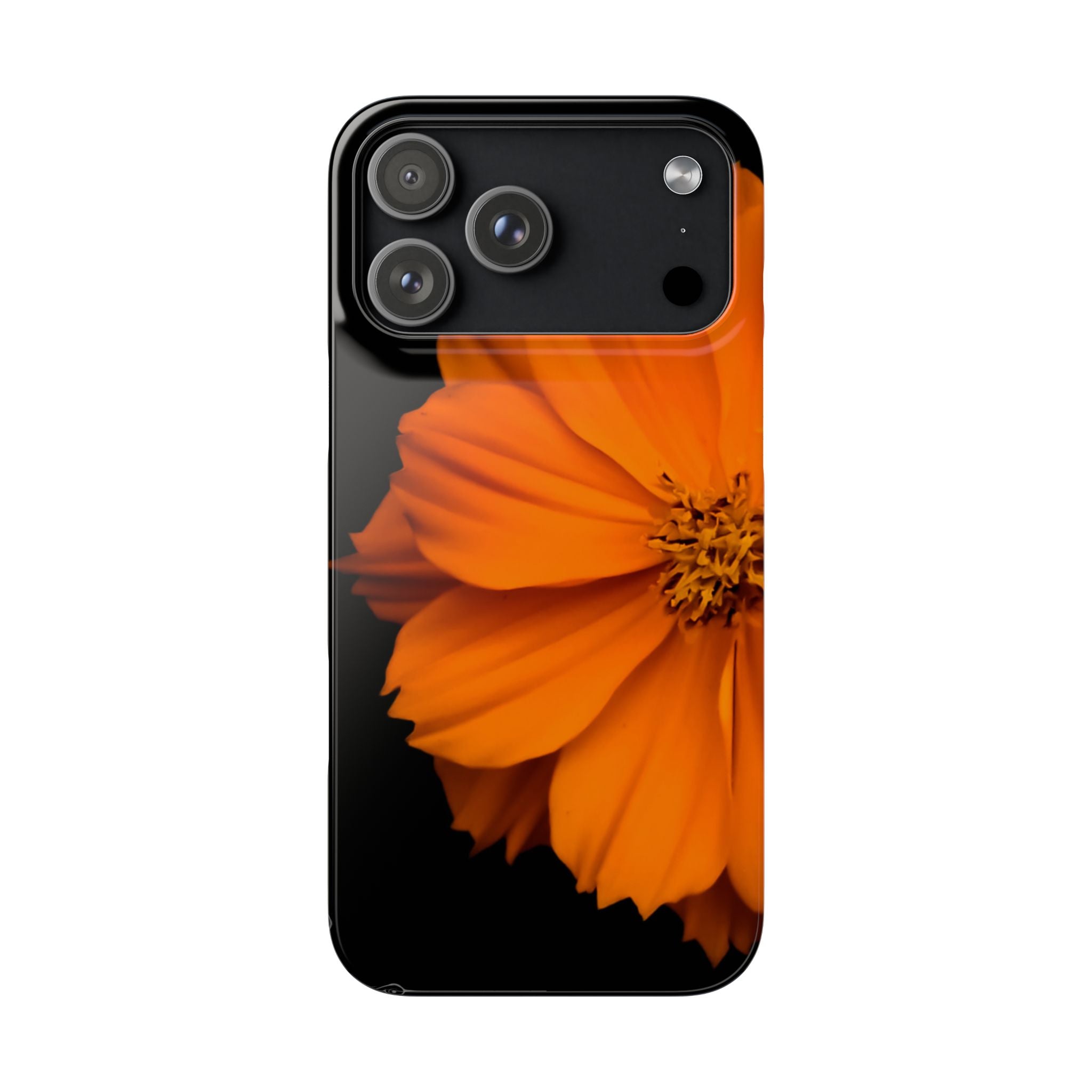 Phone Case - Orange Cosmos Floral Snap Case | Slim Protective Flower Design