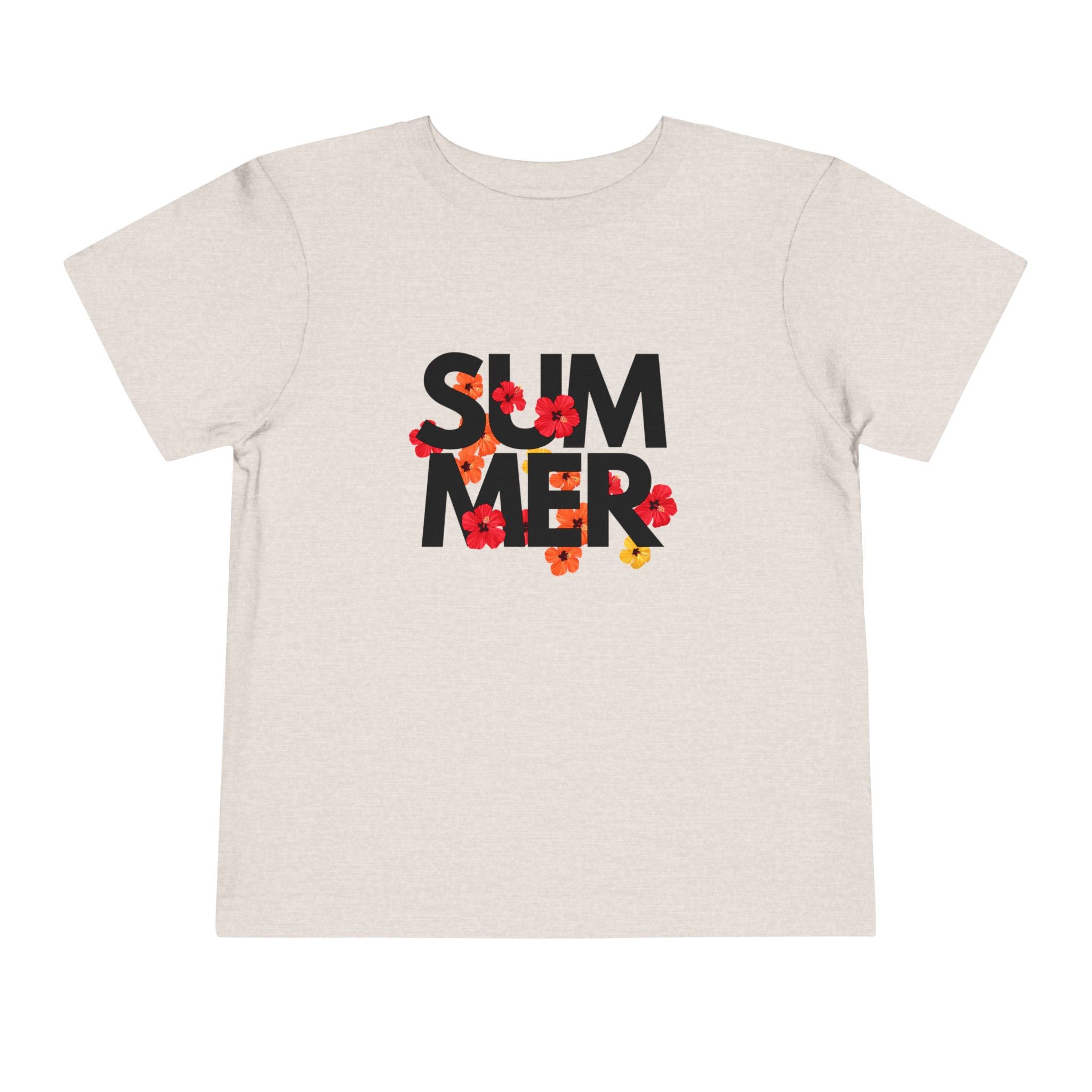 Toddler Tee - "SUMMER" Floral Letters Kids T‑Shirt