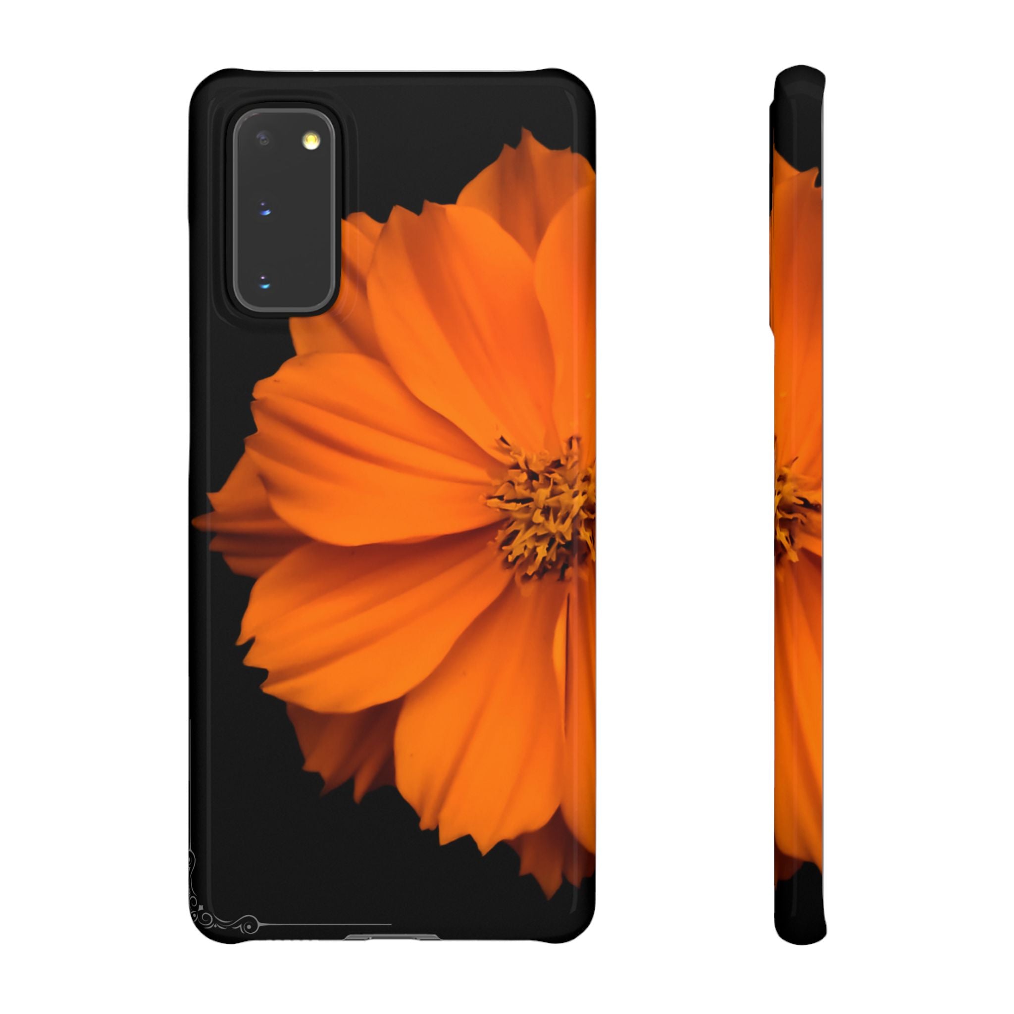 Phone Case - Orange Cosmos Floral Snap Case | Slim Protective Flower Design