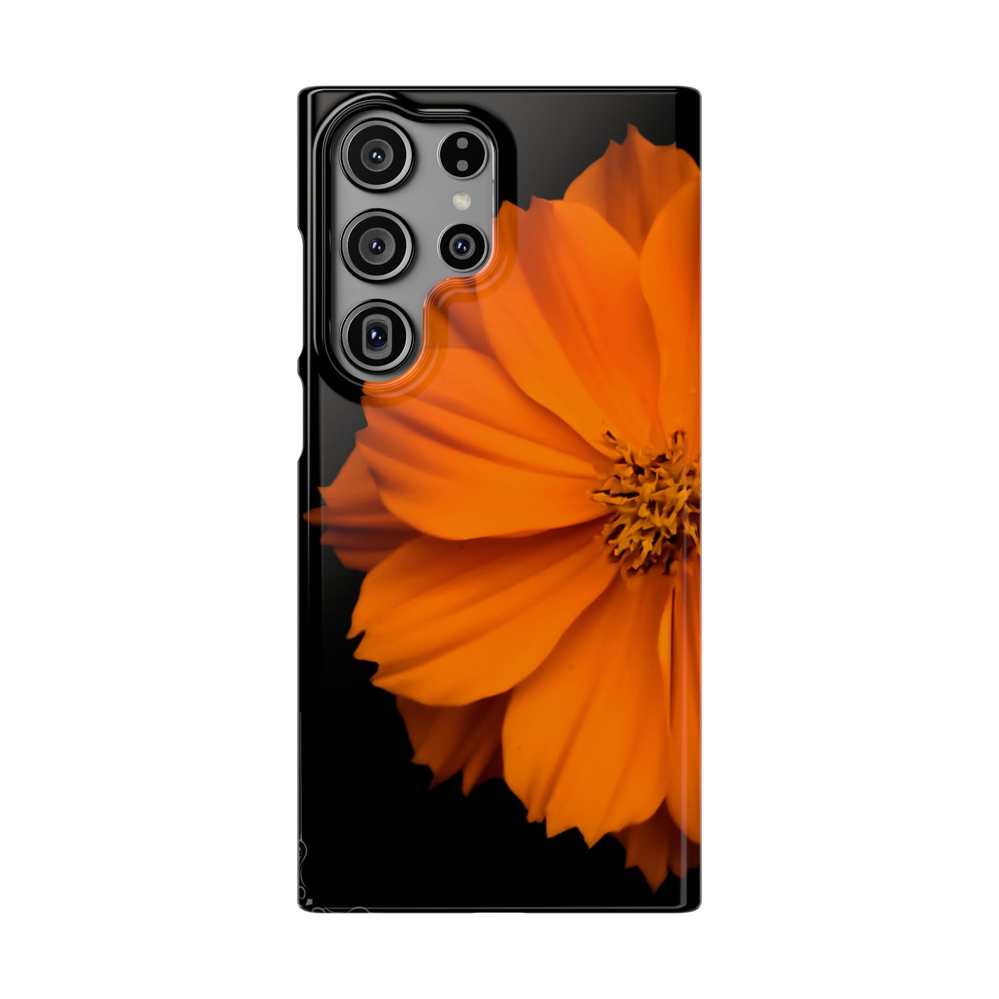 Phone Case - Orange Cosmos Floral Snap Case | Slim Protective Flower Design